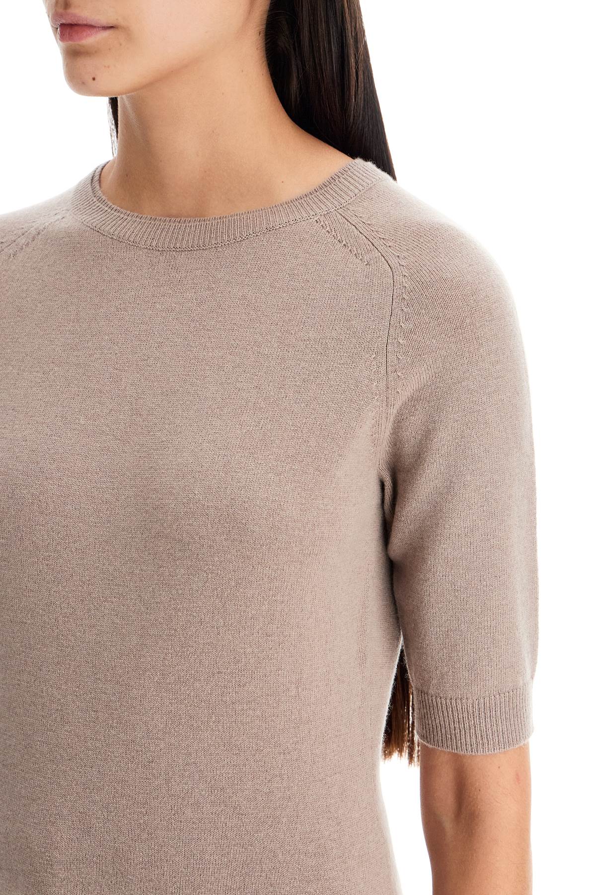 Shop Max Mara 'wool And Cashmere Knit Top 'c In Neutro