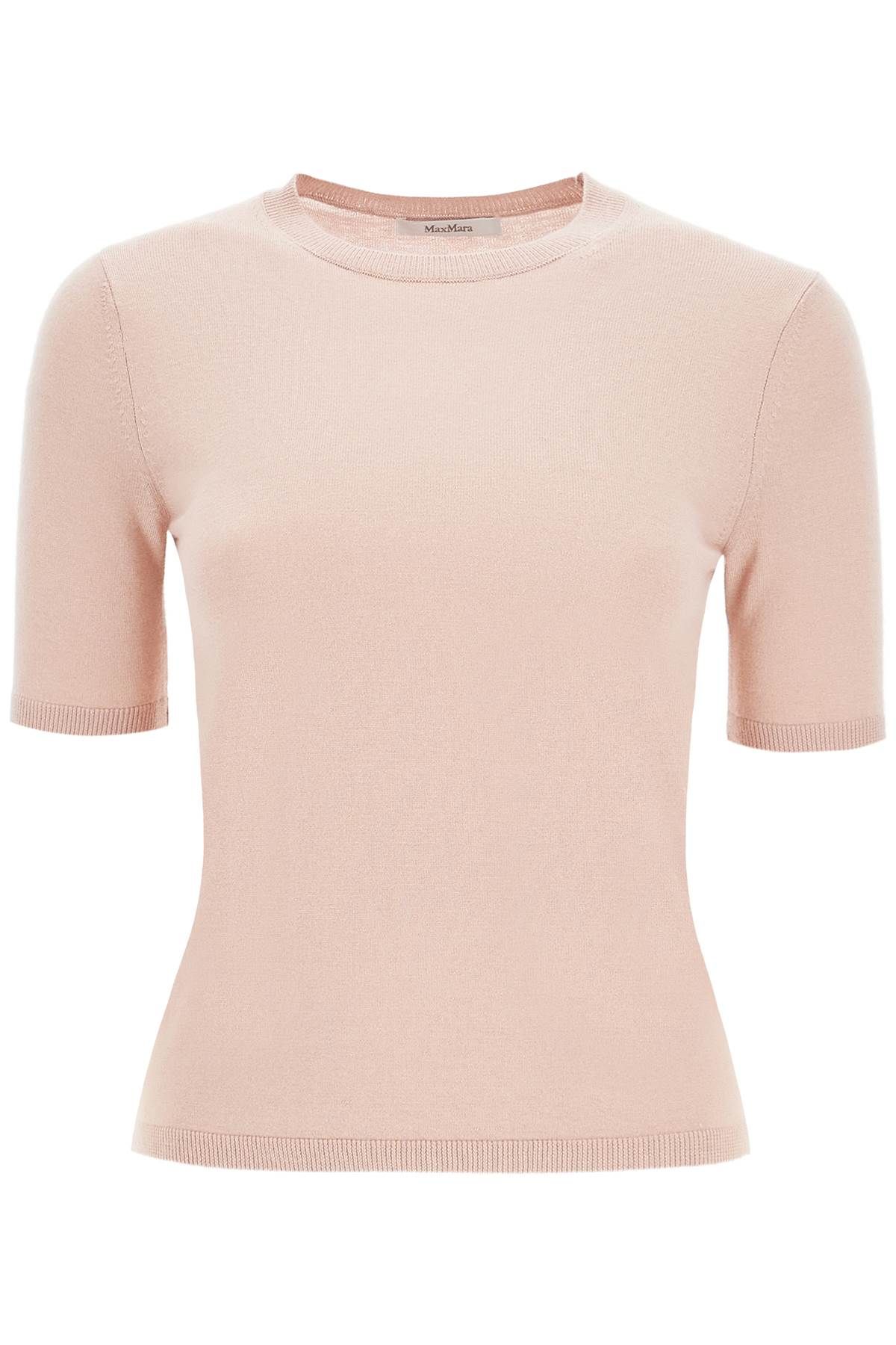 Shop Max Mara Short-sleeved Knit Top 'warren In Pink