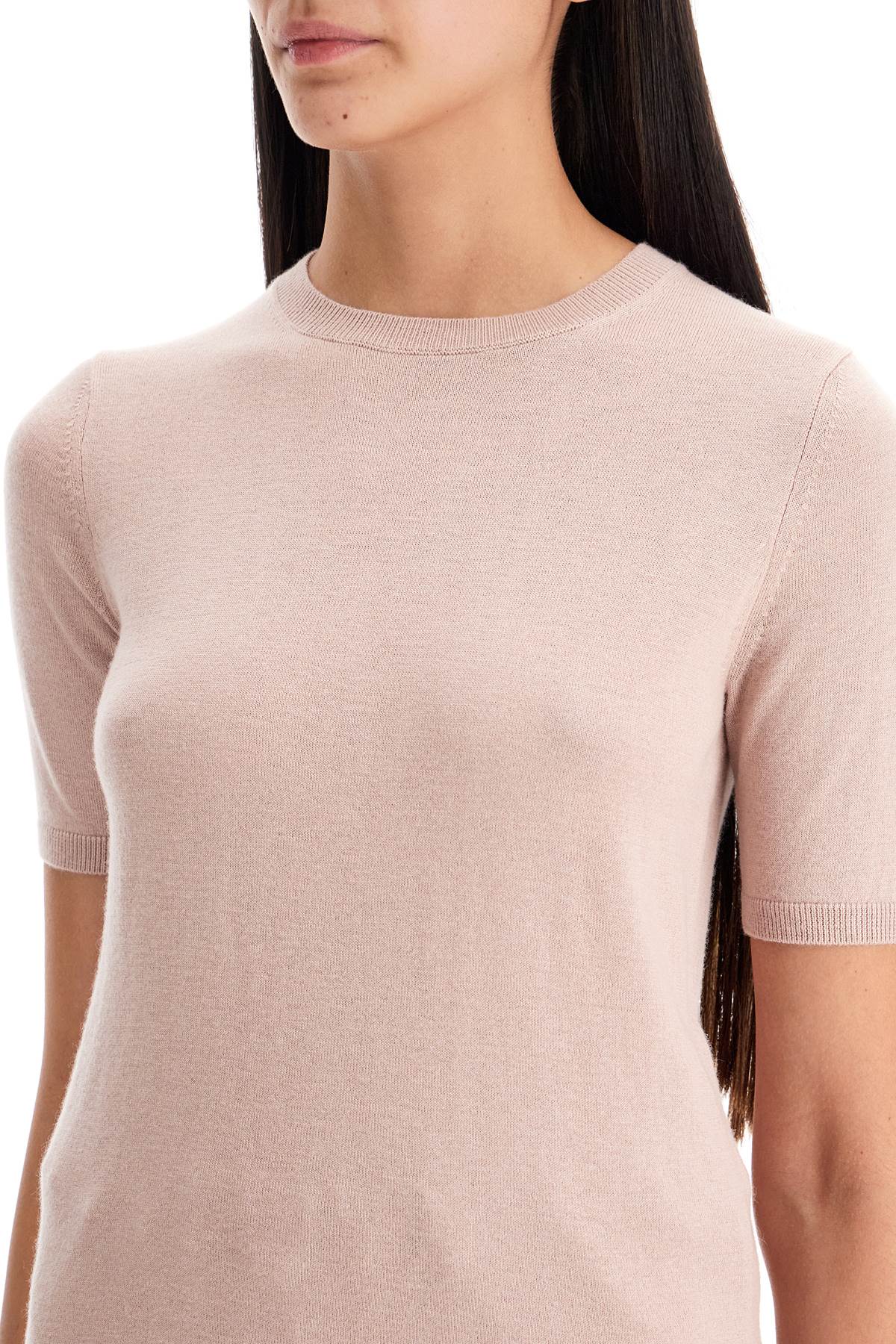 Shop Max Mara Short-sleeved Knit Top 'warren In Pink