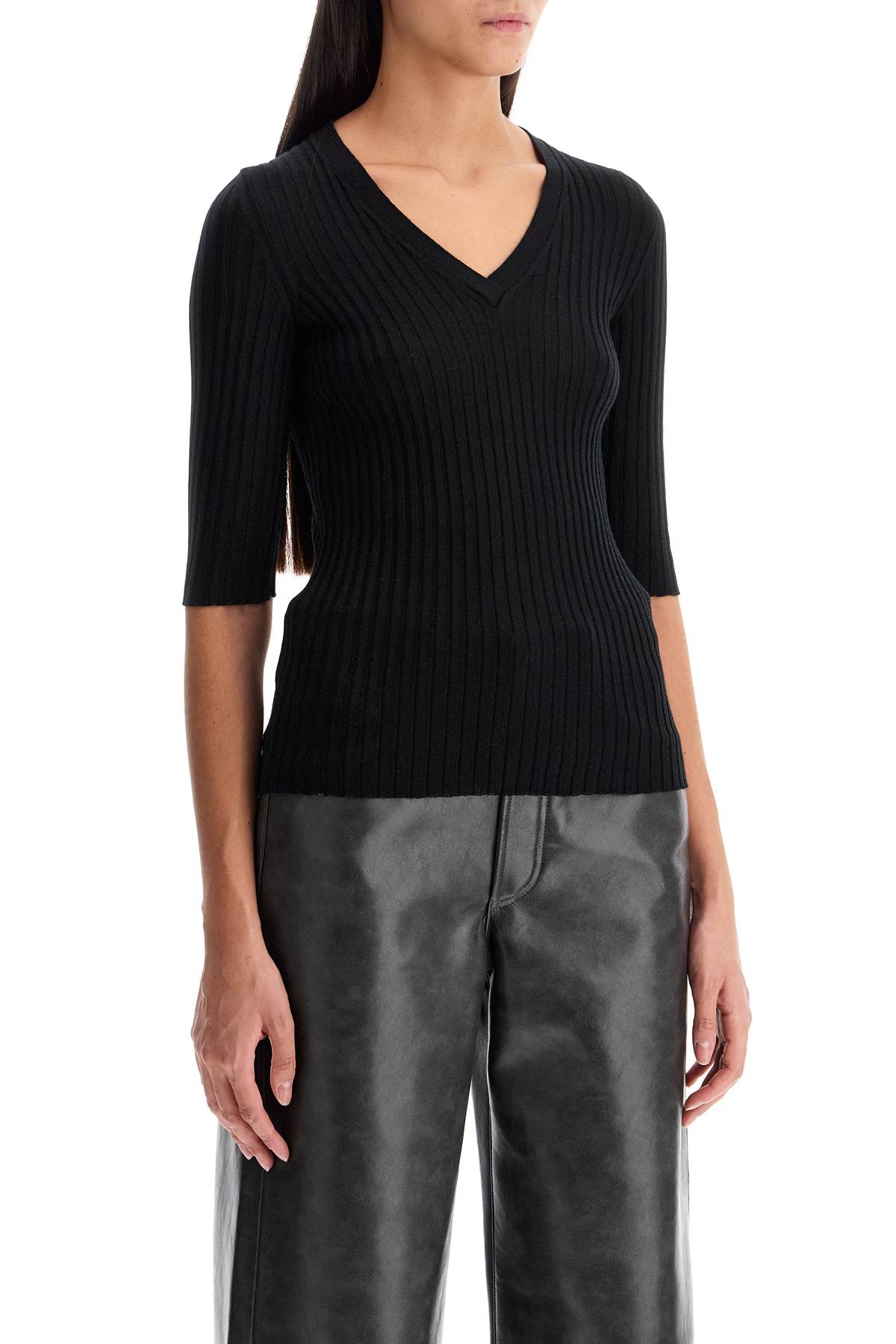 Shop Mrz Cashmere And Silk Top Set In Black