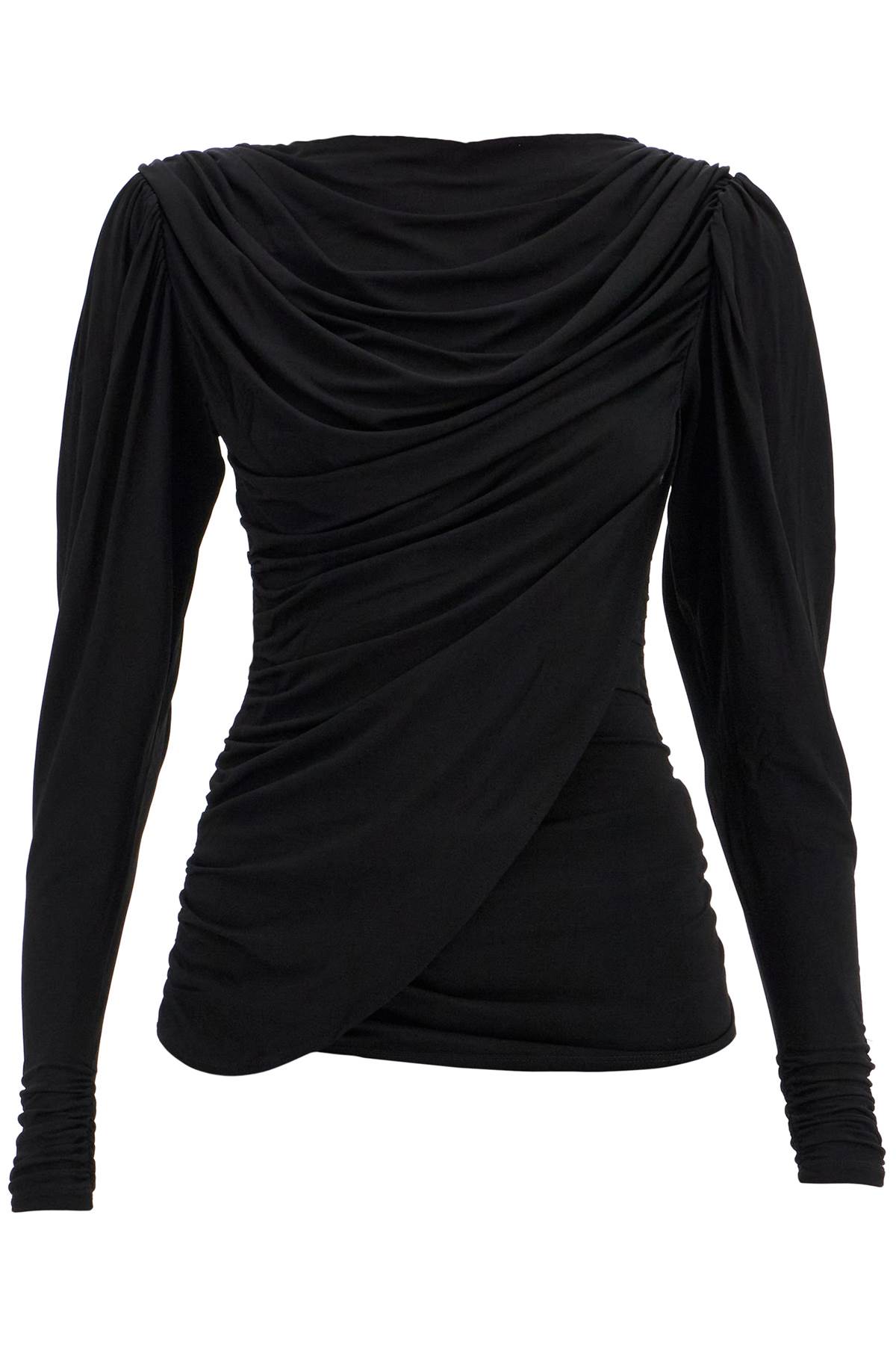 Shop Paloma Wool Drapped Blessy Top In Black