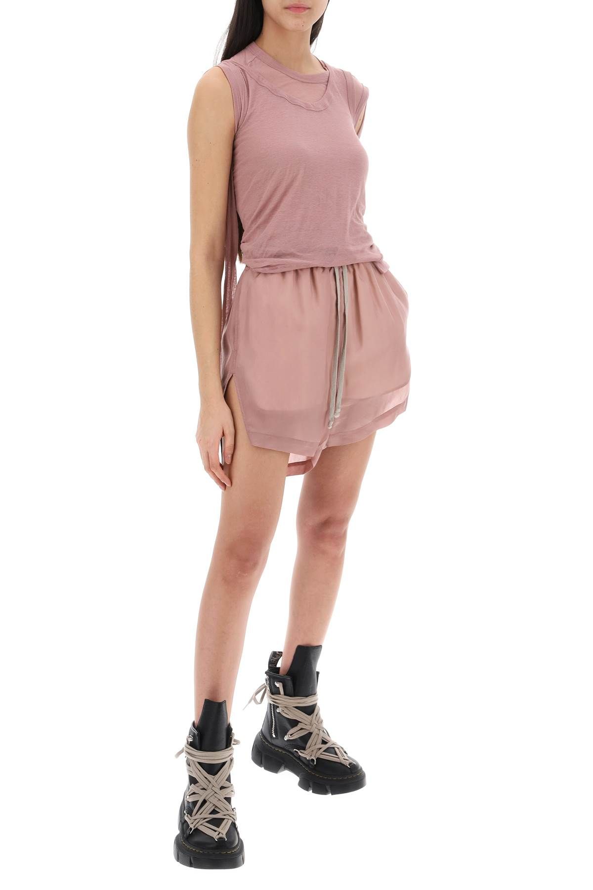 Shop Rick Owens 'banana' Convertible Layered Top In Pink