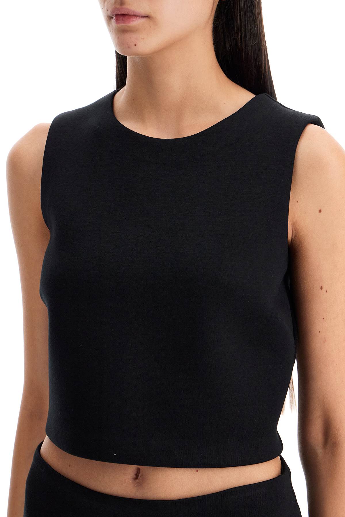 Shop 's Max Mara 'dazzy' Jersey Scuba Crop In Black