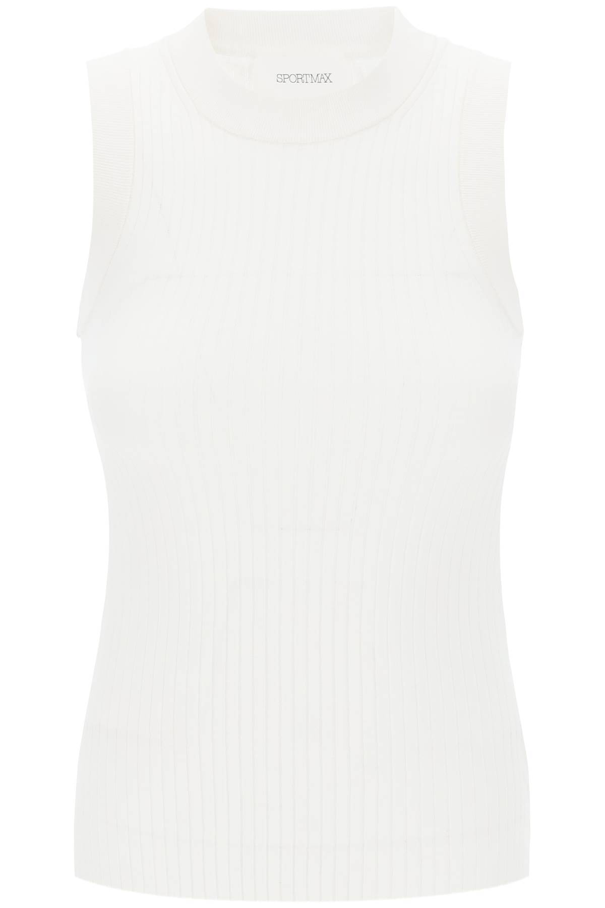 Sportmax Toledo Knitted Tank Top In White