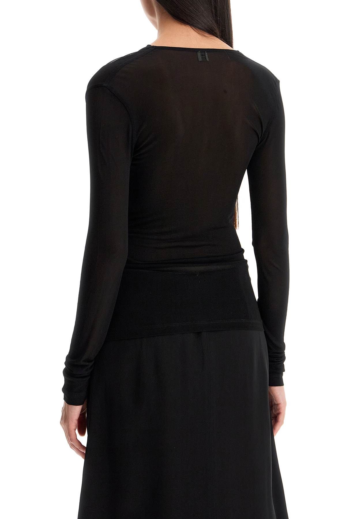 Shop Totême Draped Neckline Top With In Black