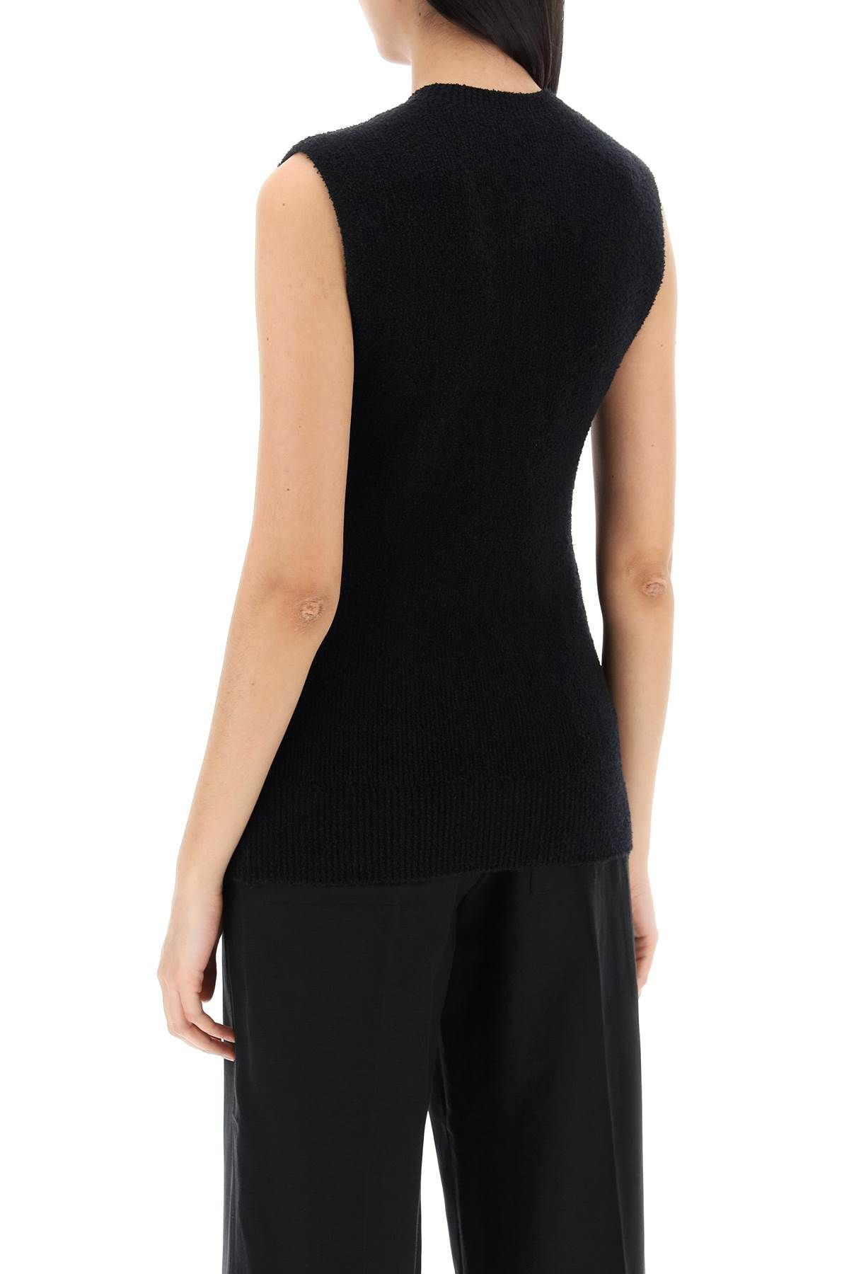 Shop Totême Sleeveless Top In Terry In Black