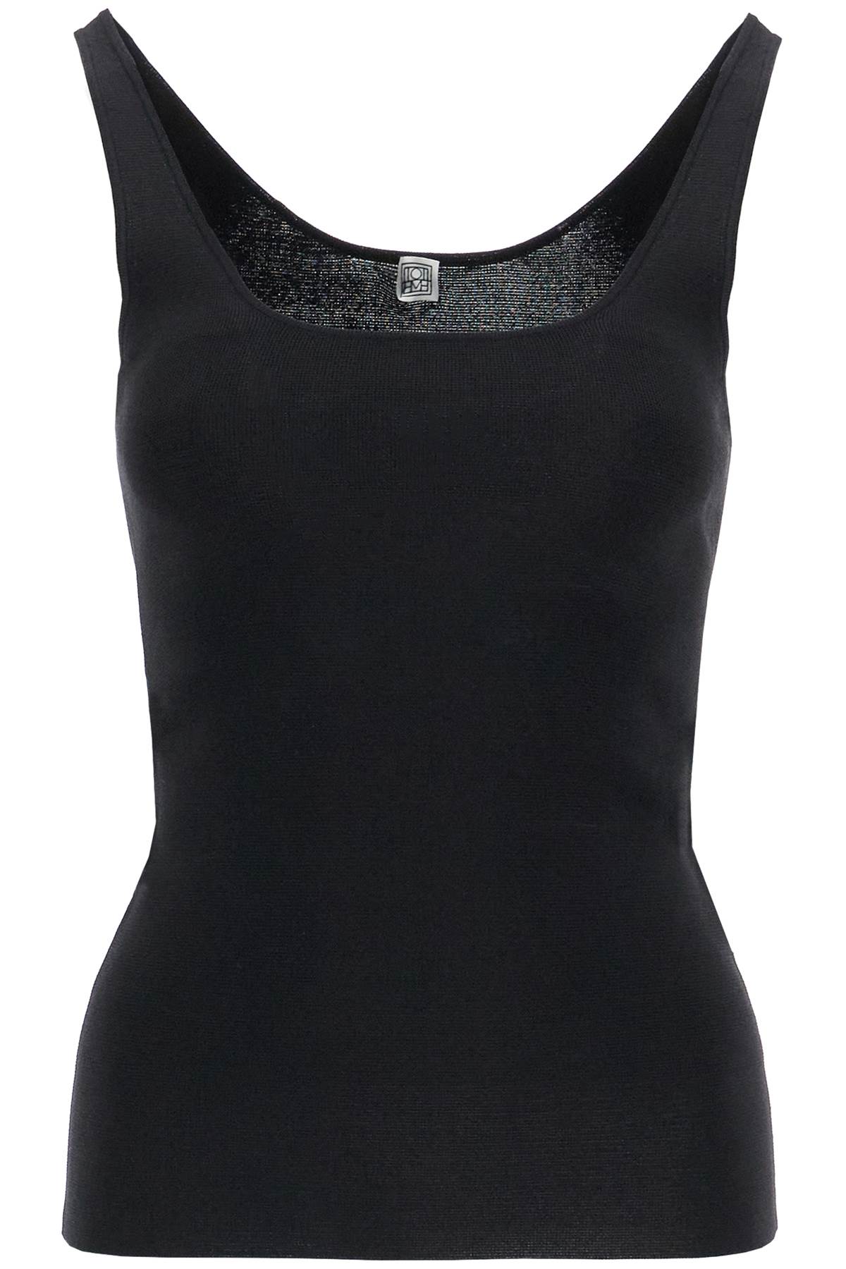 Shop Totême "compact Knit Tank Top" In Black