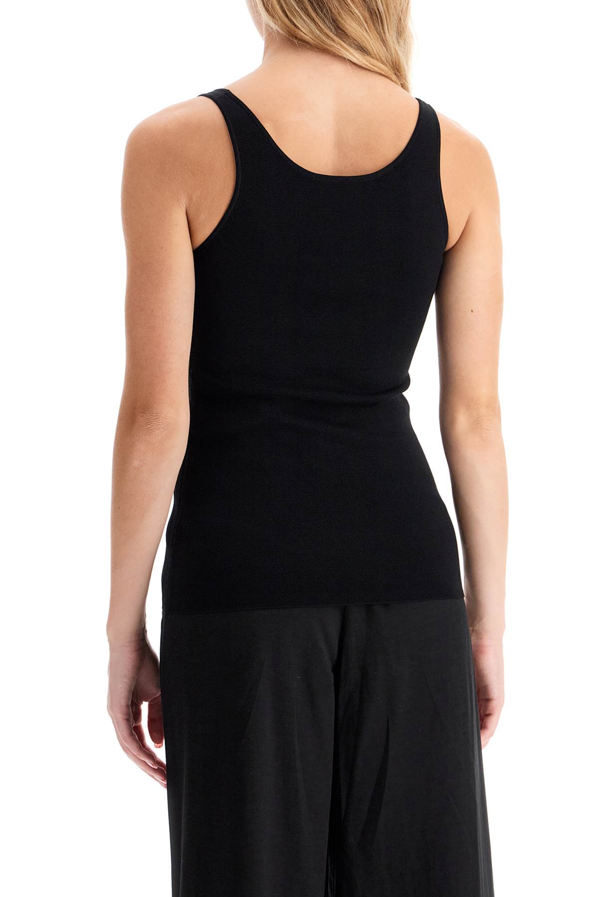 Shop Totême "compact Knit Tank Top" In Black