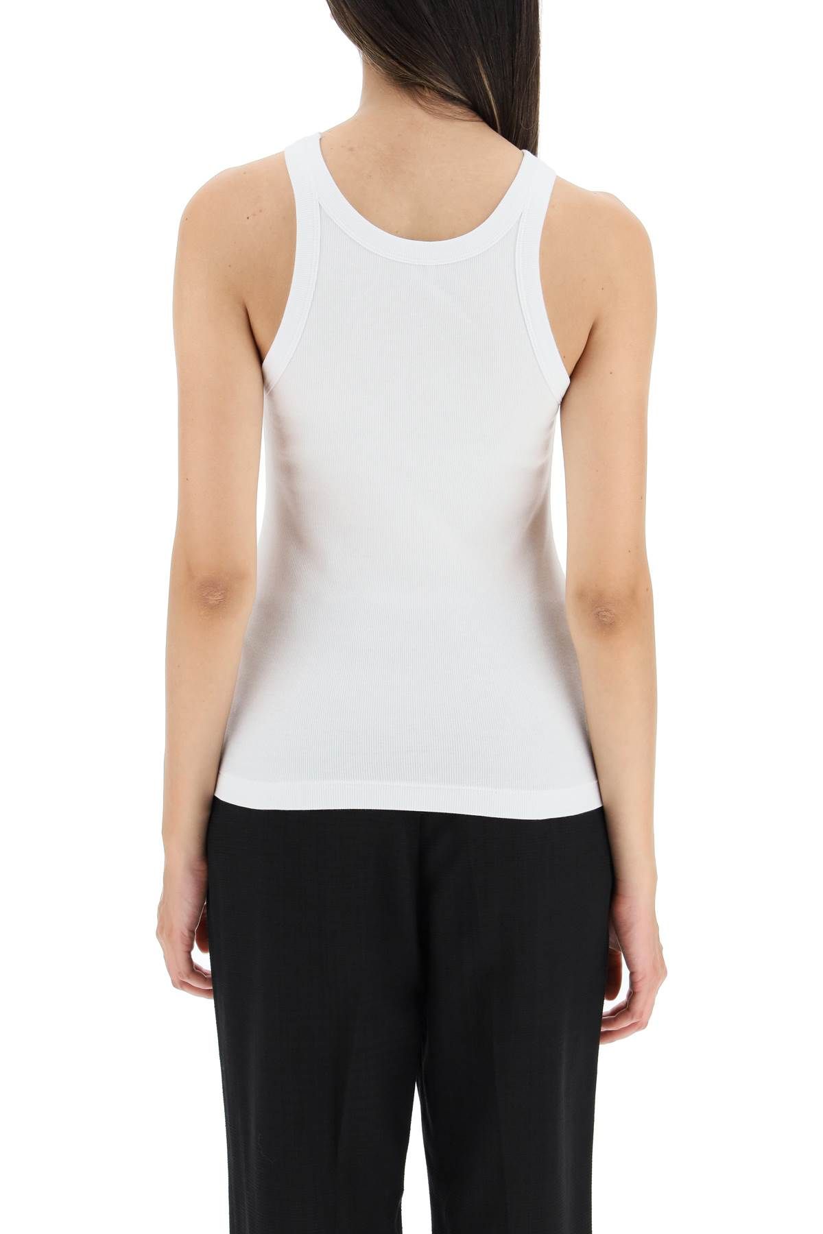 Shop Totême Curved Rib Tank Top In White