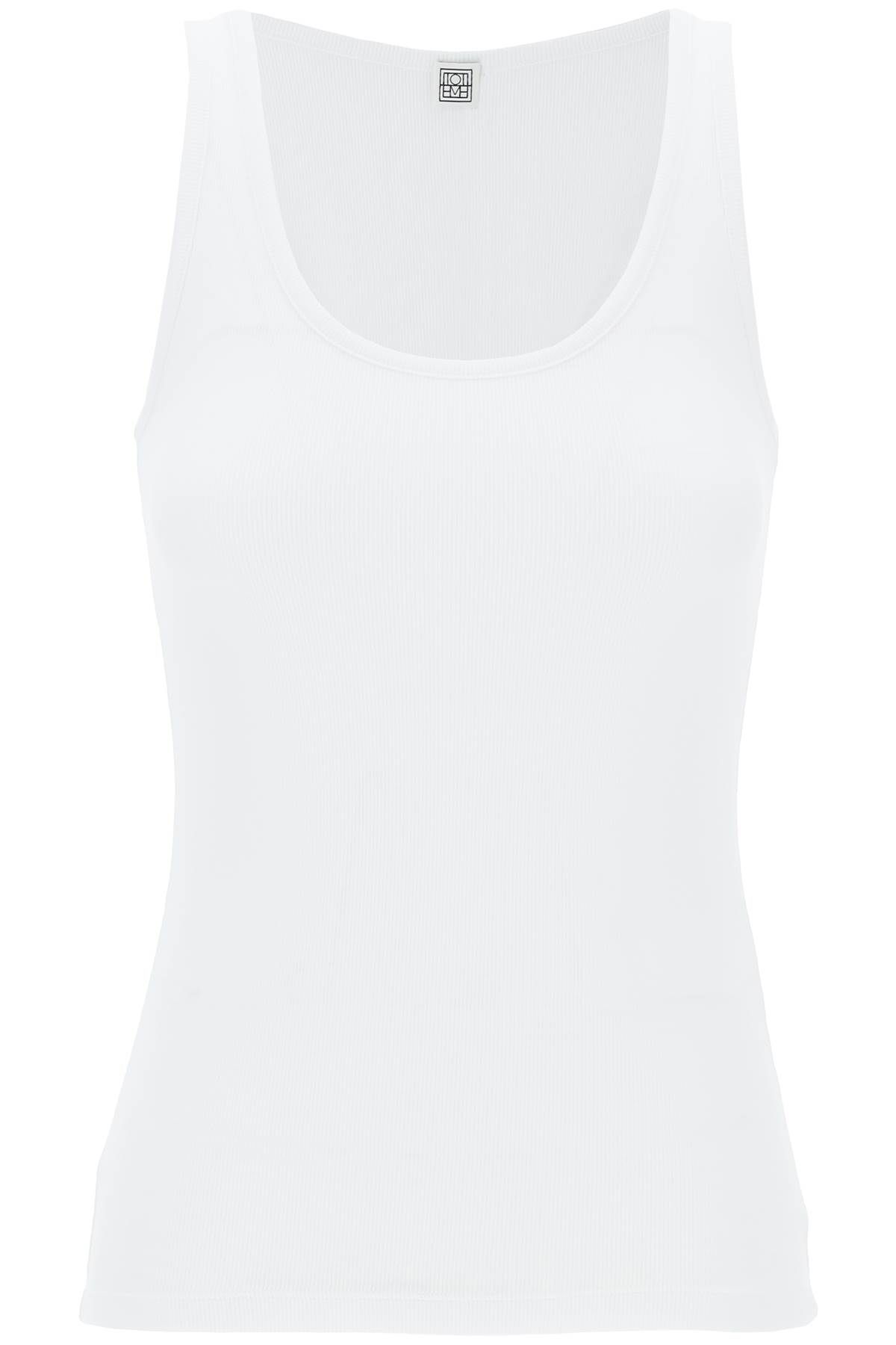 Totême "ribbed Jersey Tank Top With In White