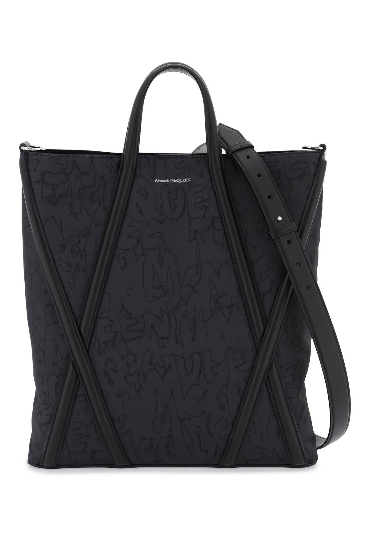 Shop Alexander Mcqueen The Harness Tote Bag In Black