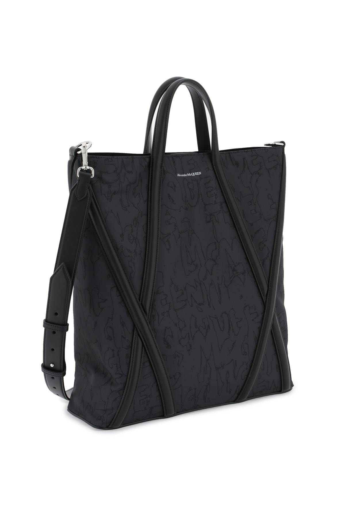 Shop Alexander Mcqueen The Harness Tote Bag In Black