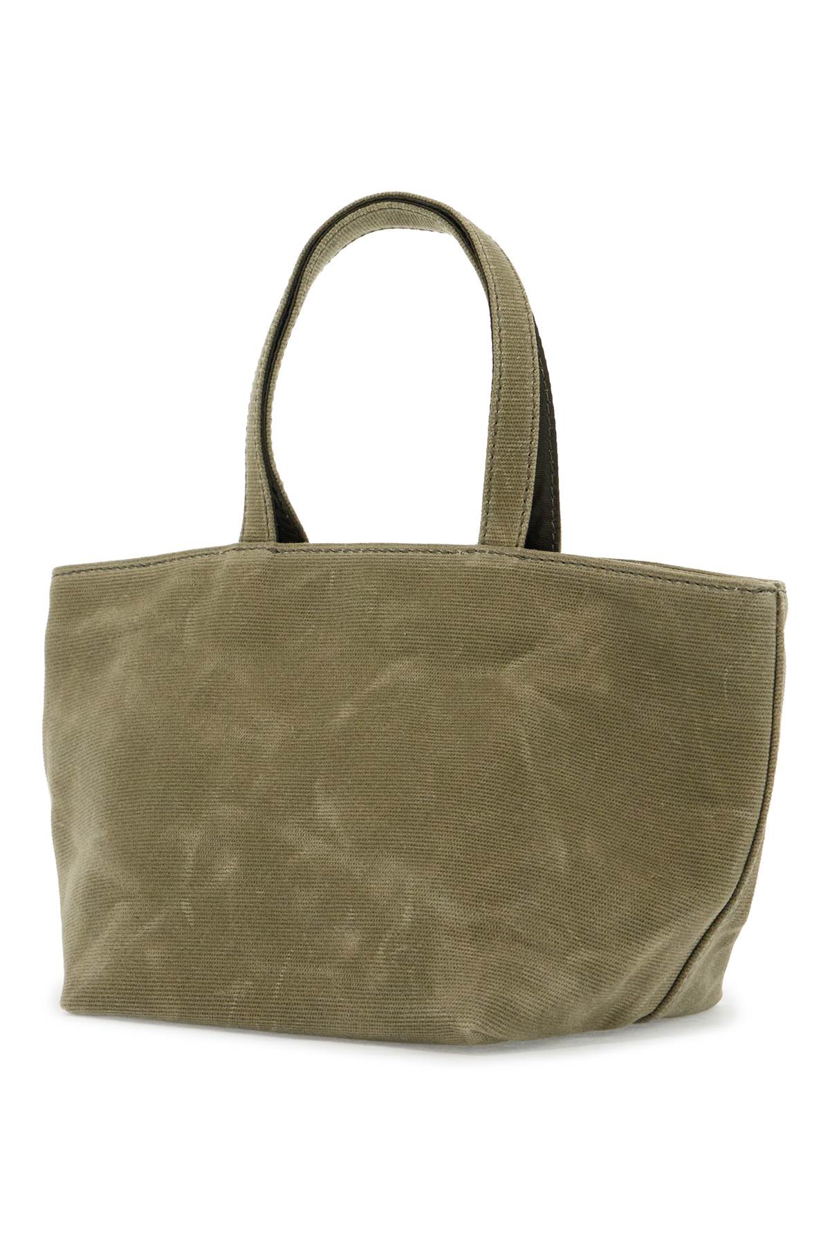 Shop Alexander Wang Small Canvas Tote Bag With Punch Design In Khaki