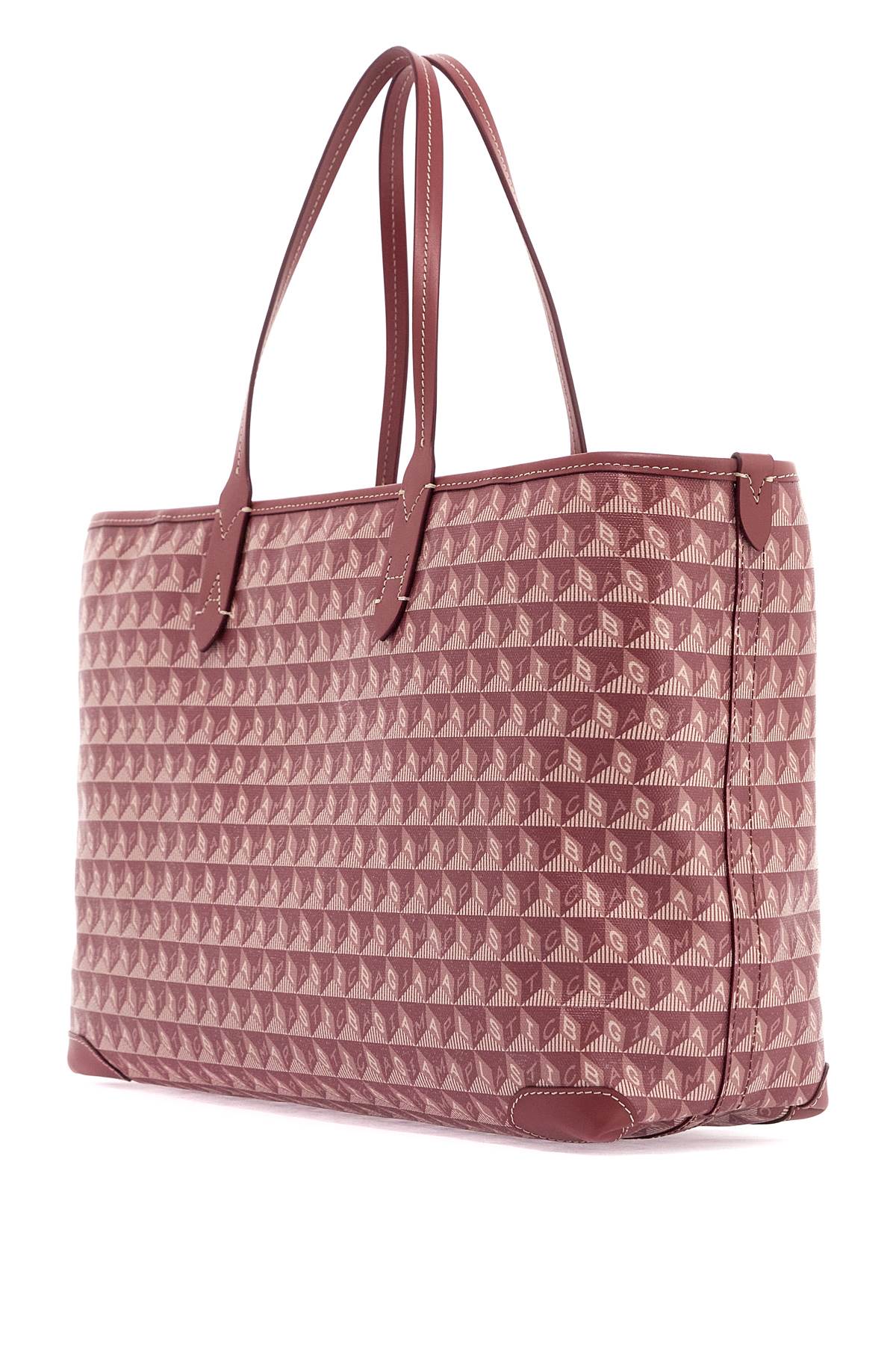 Shop Anya Hindmarch I Am A Plastic Bag Zipped Motif Tote Bag In Pink