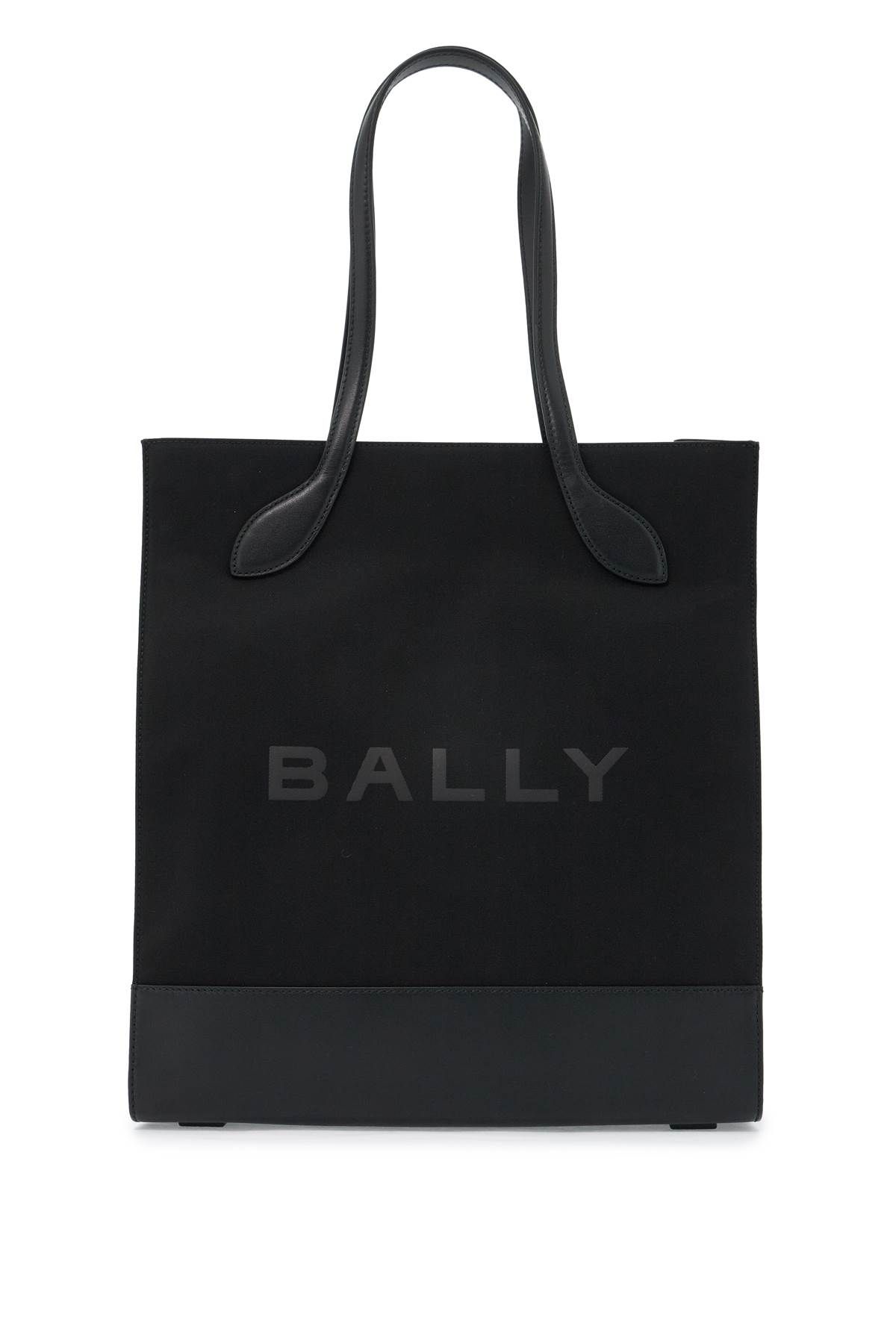 BALLY N/S NYLON AND LEATHER TOTE BAG 