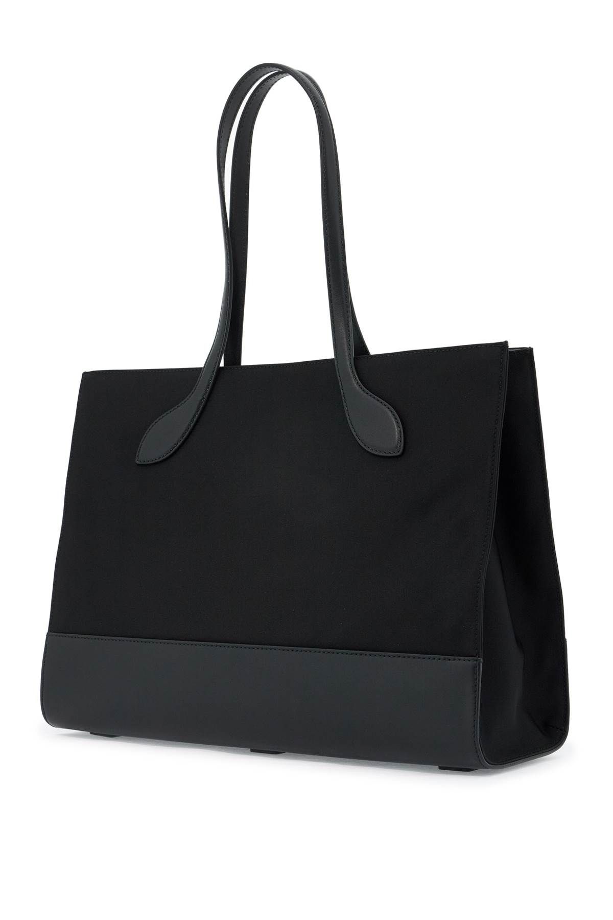 Shop Bally East/west Nylon And Leather Tote Bag In Black