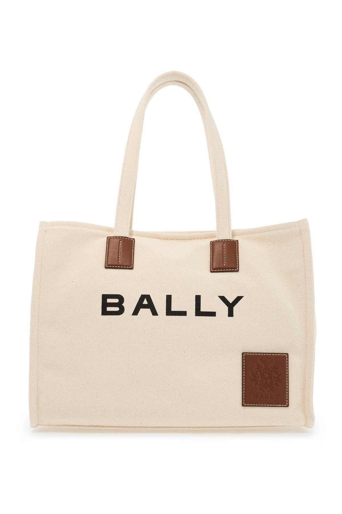 Shop Bally East/west Akelei Canvas Tote In Neutro