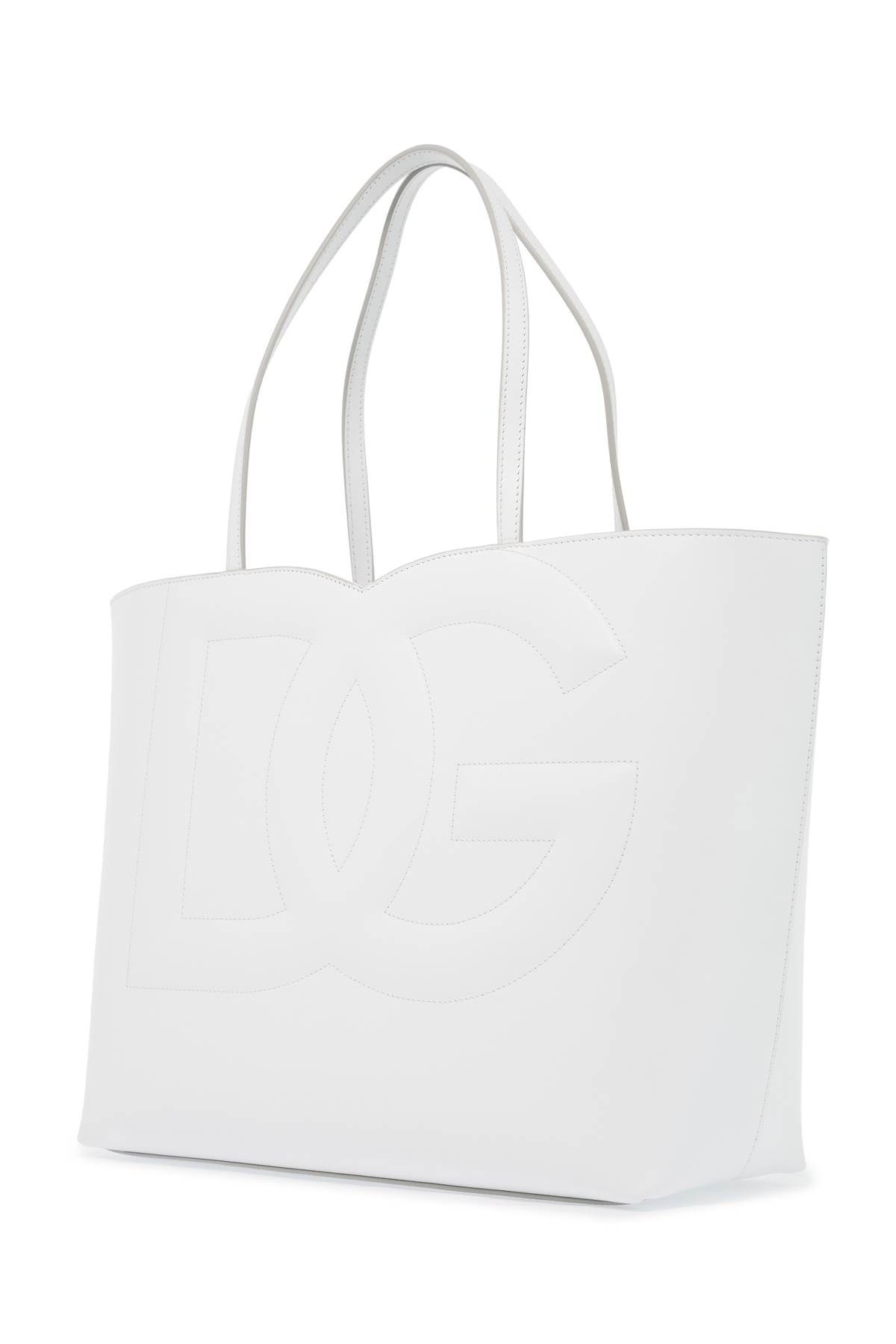 Shop Dolce & Gabbana Dg Logo Tote Bag In White