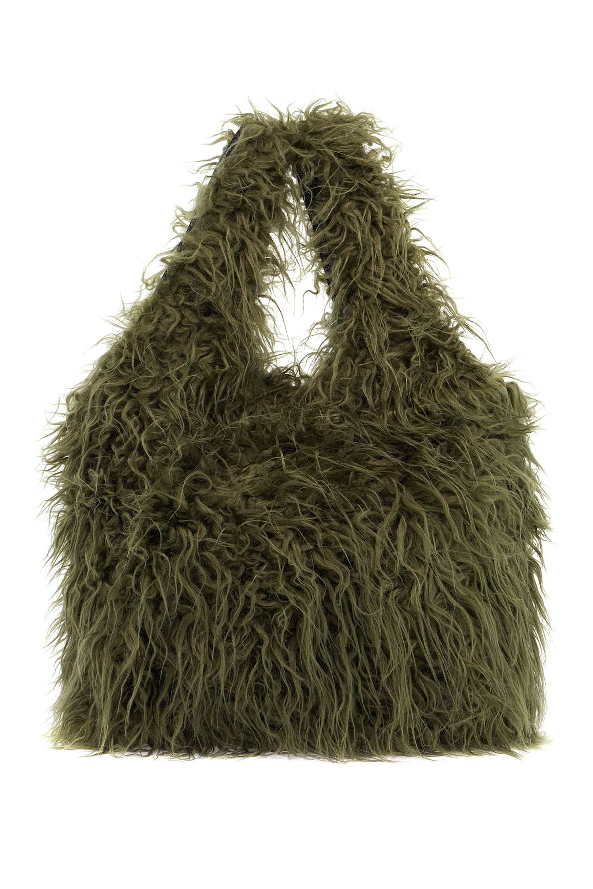 Dries Van Noten Eco Fur Tote Bag In In Gold