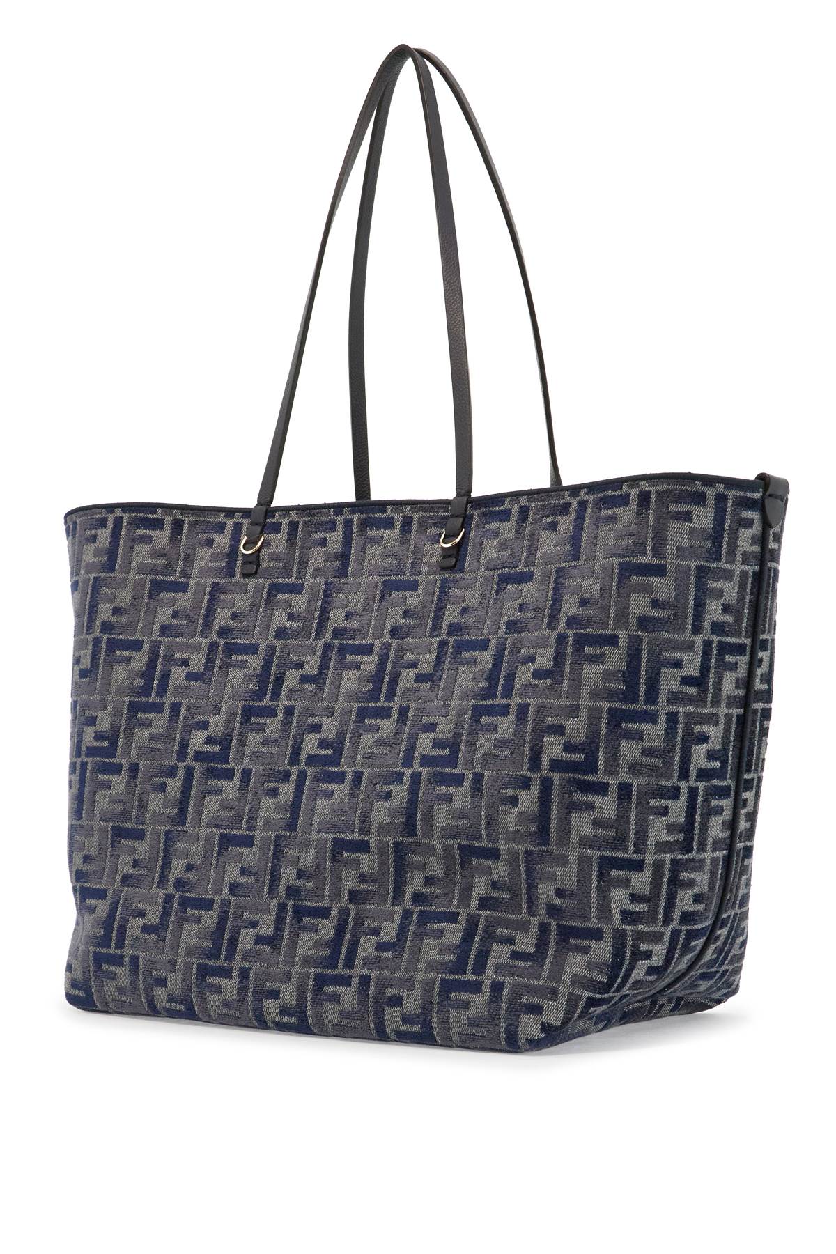 Shop Fendi Reversible Roll Large Shopping Bag In Blue