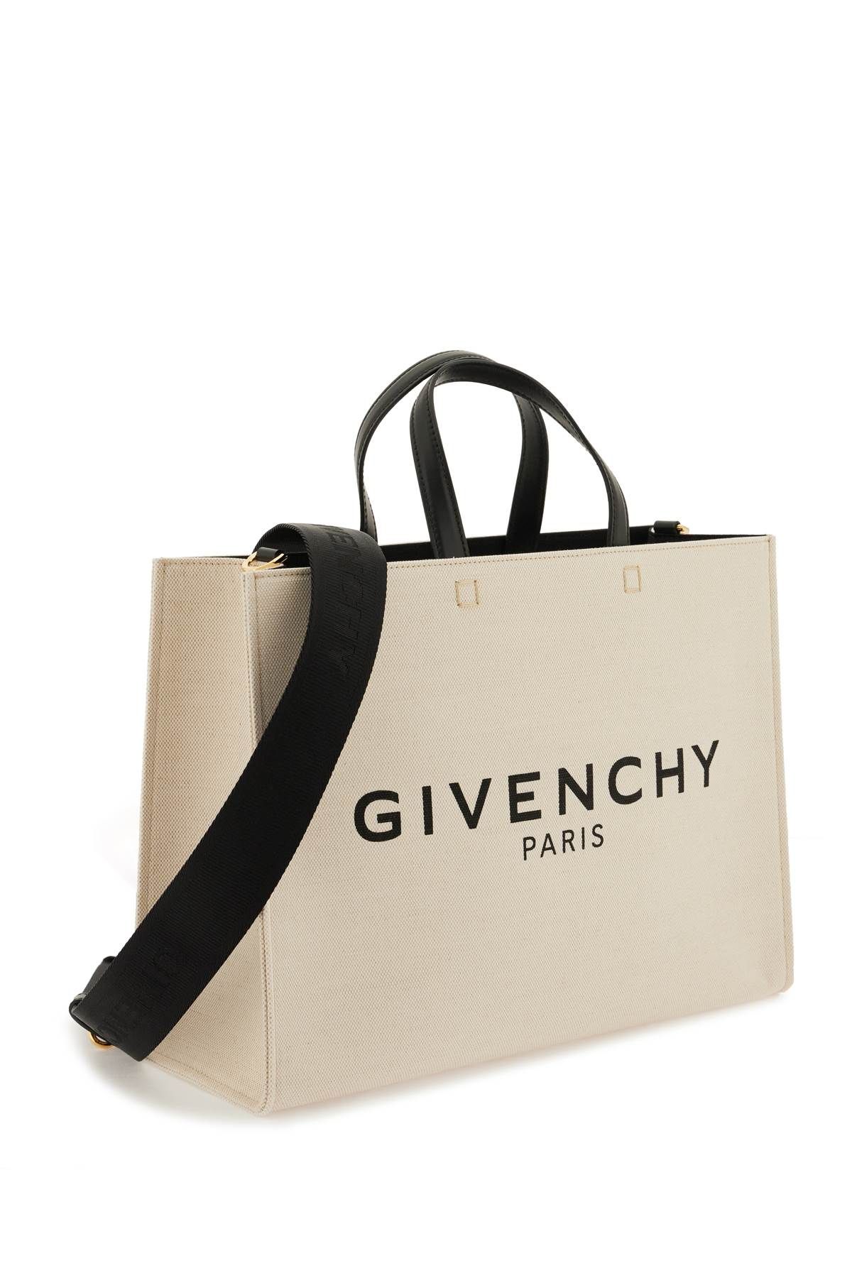 Shop Givenchy G Canvas Tote Bag In White,black