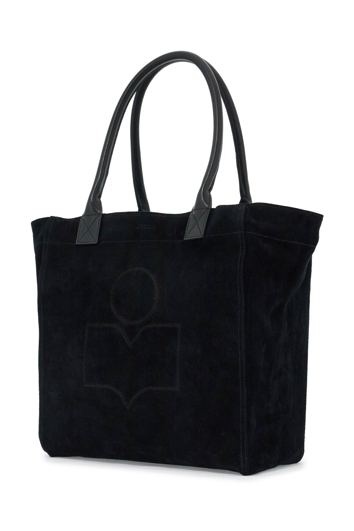 Shop Isabel Marant Small Suede Tote Bag Yenky In Leather In Black