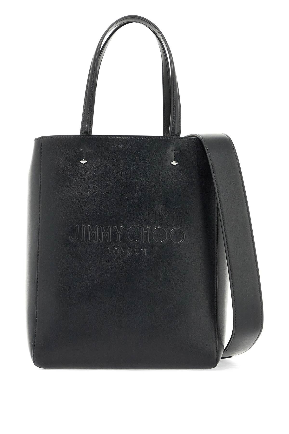 Shop Jimmy Choo Smooth Leather Lenny N/s Tote Bag. In Black