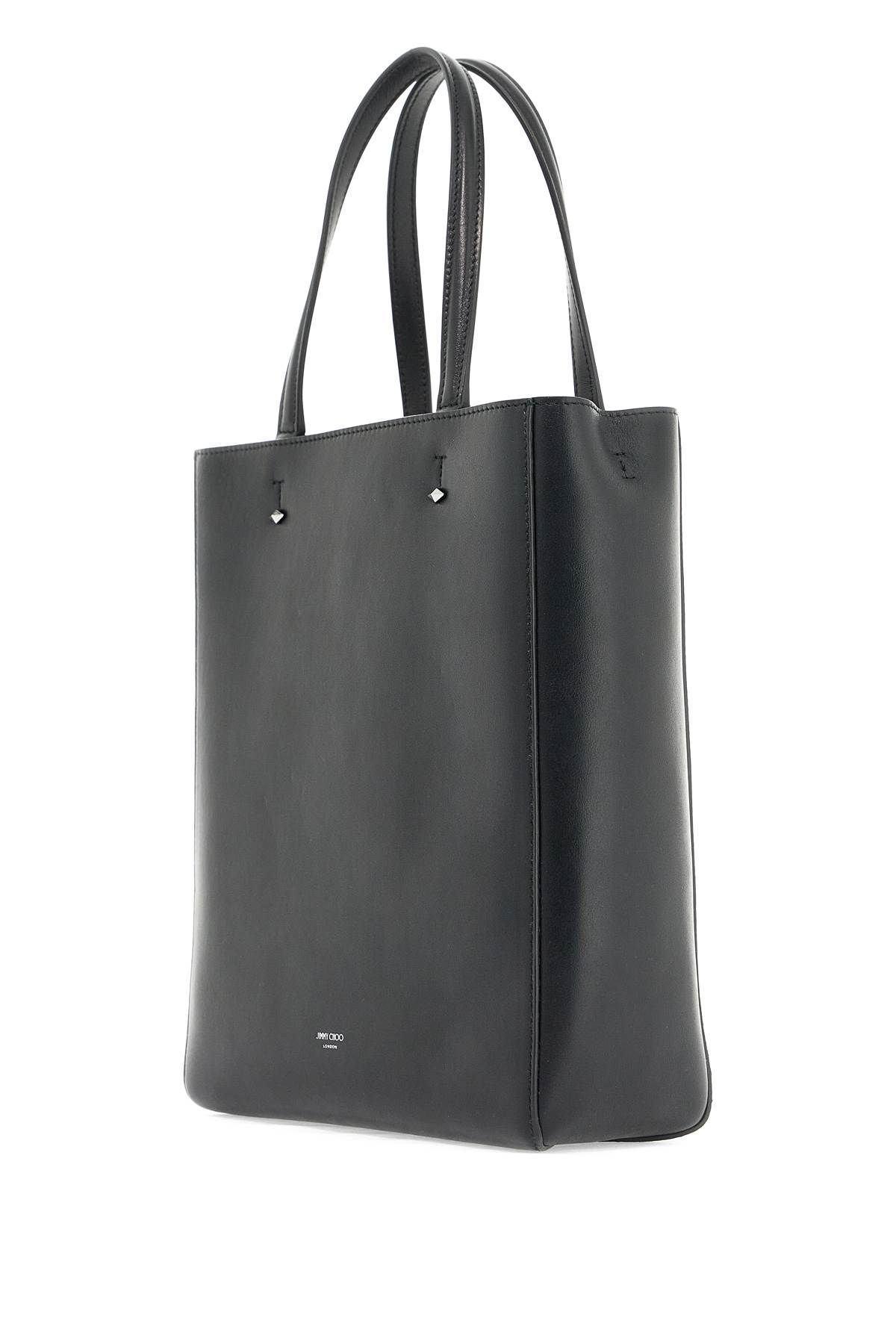 Shop Jimmy Choo Smooth Leather Lenny N/s Tote Bag. In Black