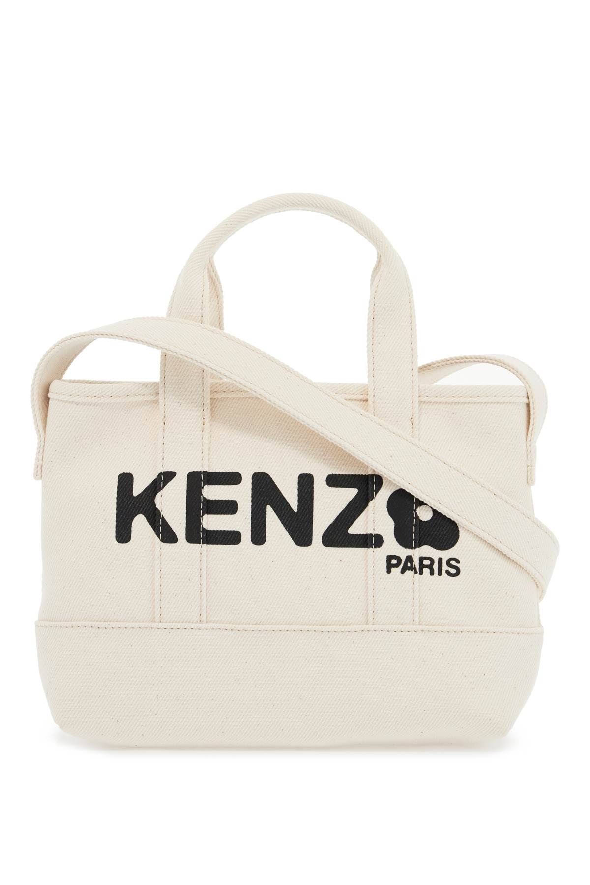 Shop Kenzo Small  Utility Denim Tote Bag In White