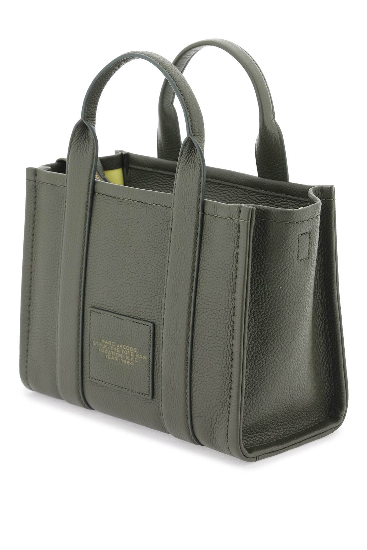 Shop Marc Jacobs The Leather Small Tote Bag In Green