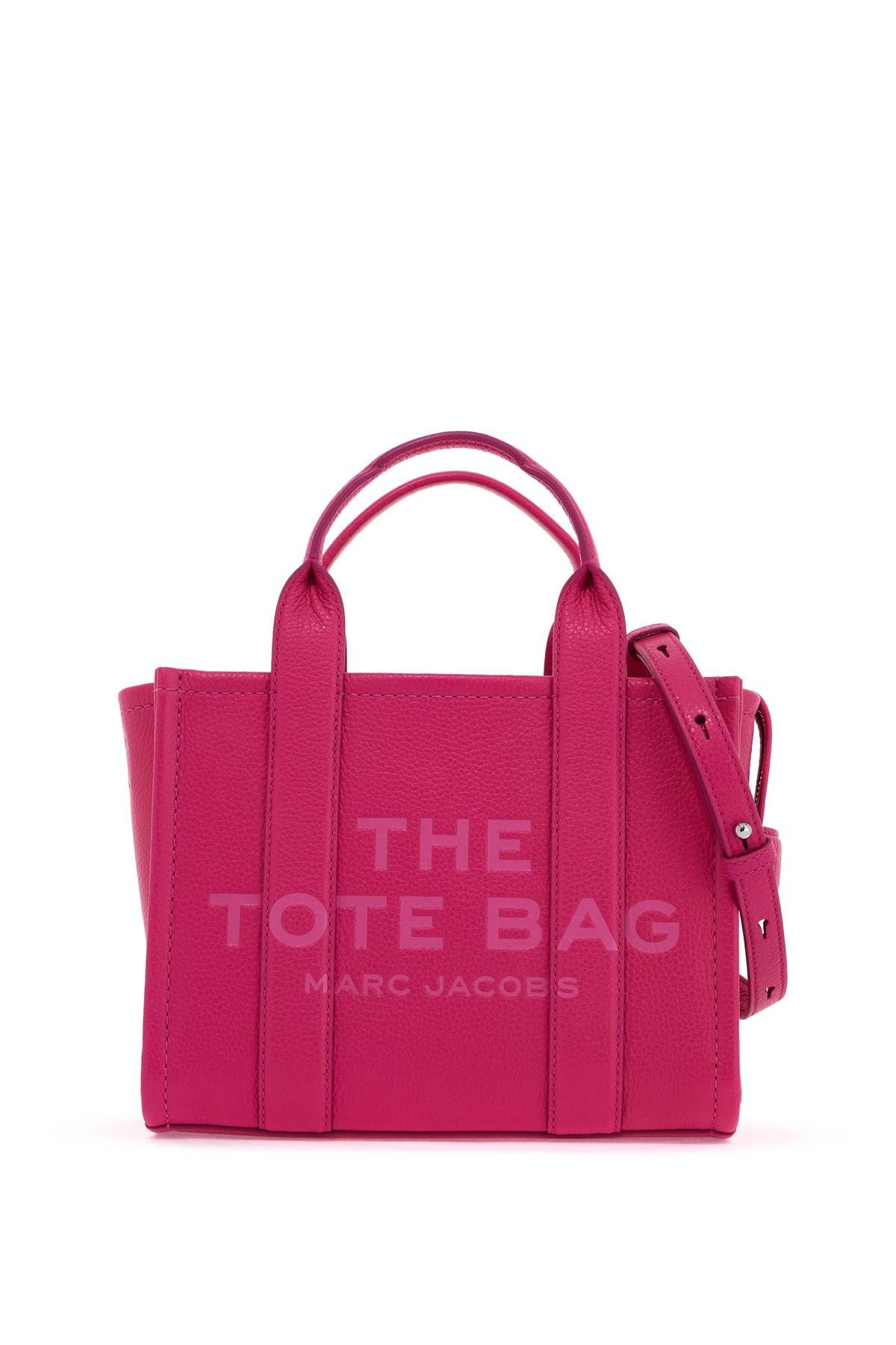 Shop Marc Jacobs The Leather Small Tote Bag In Fuchsia