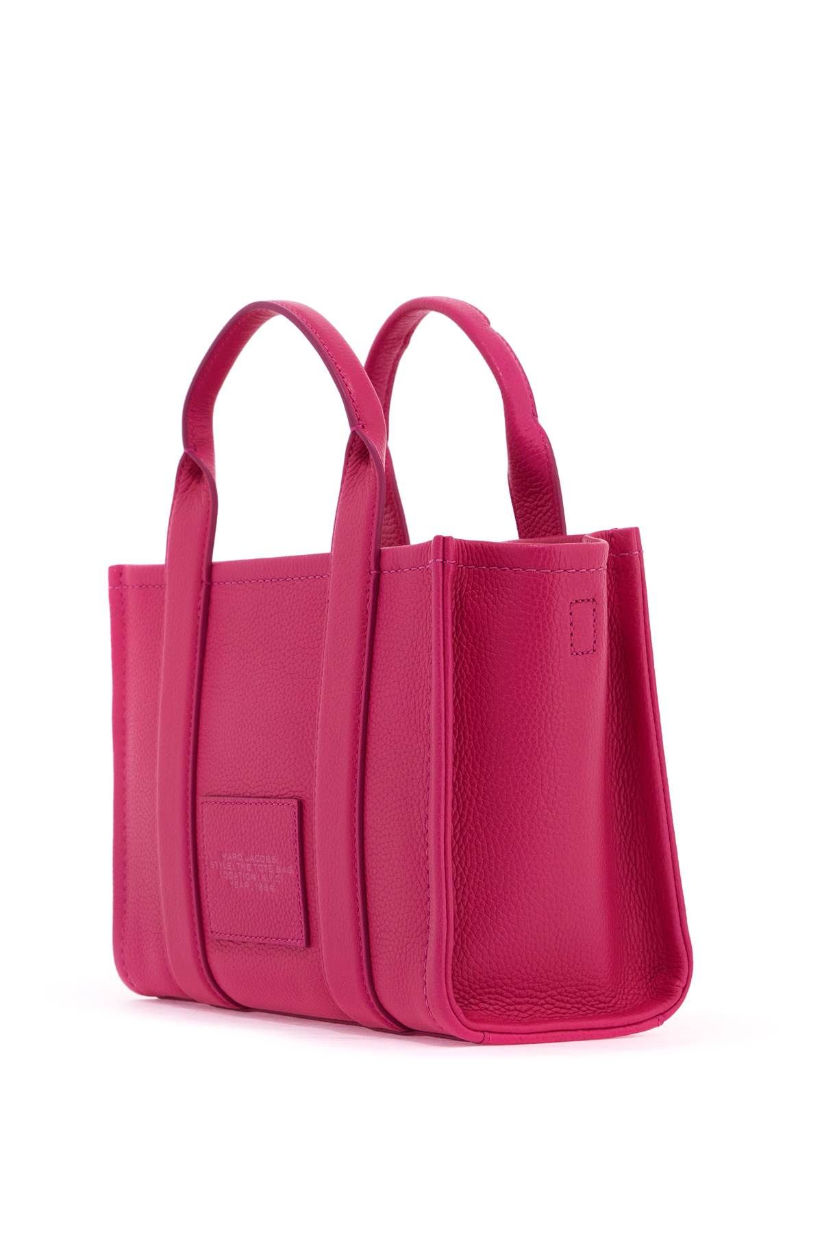 Shop Marc Jacobs The Leather Small Tote Bag In Fuchsia