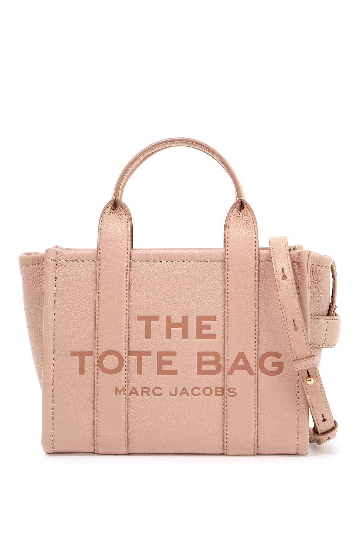 Shop Marc Jacobs The Leather Small Tote Bag In Pink