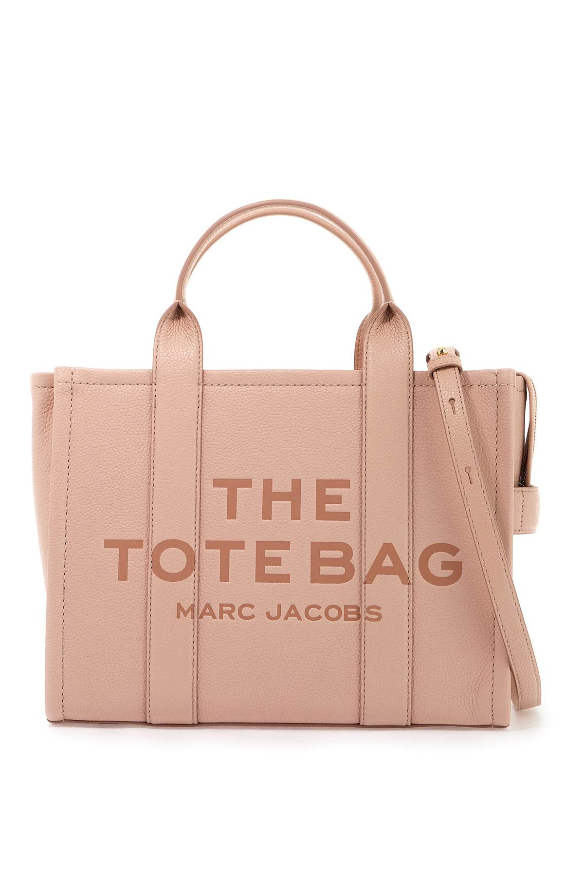 Shop Marc Jacobs The Leather Medium Tote Bag In Pink