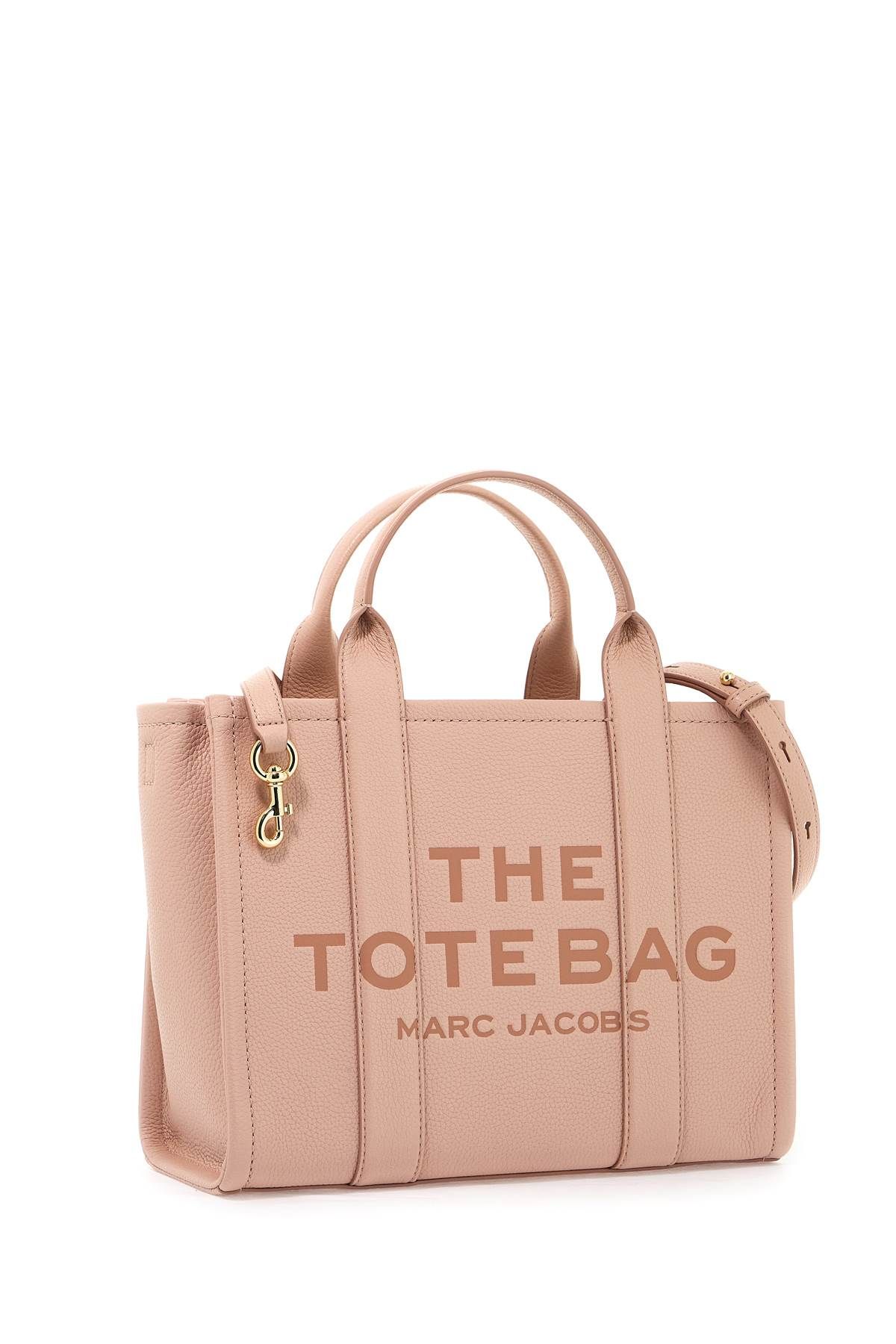 Shop Marc Jacobs The Leather Medium Tote Bag In Pink