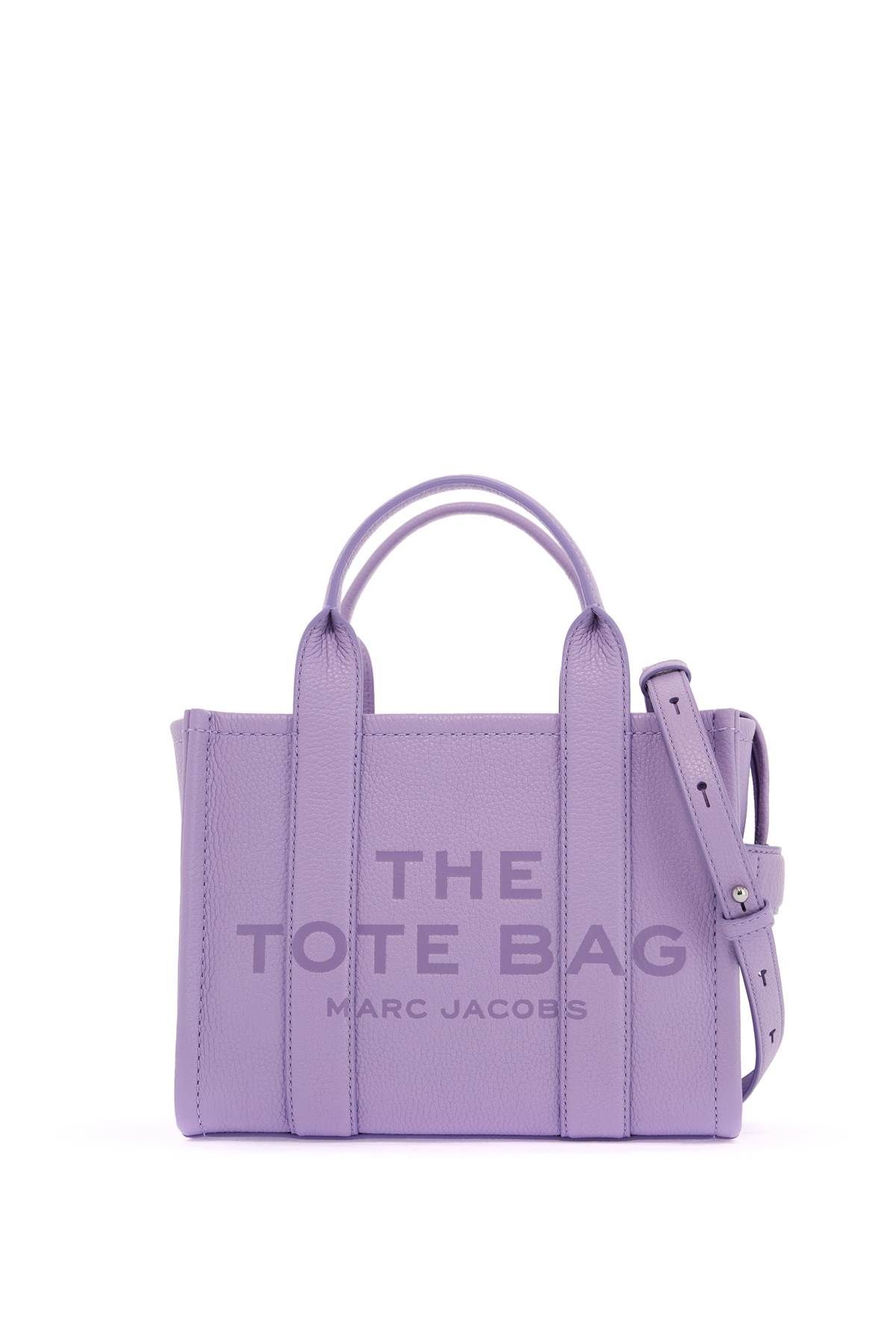 Shop Marc Jacobs The Leather Small Tote Bag In Purple