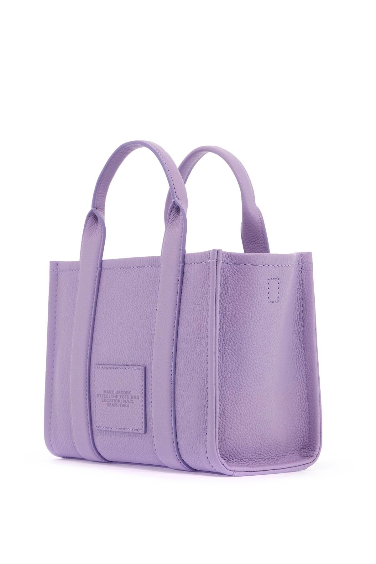 Shop Marc Jacobs The Leather Small Tote Bag In Purple