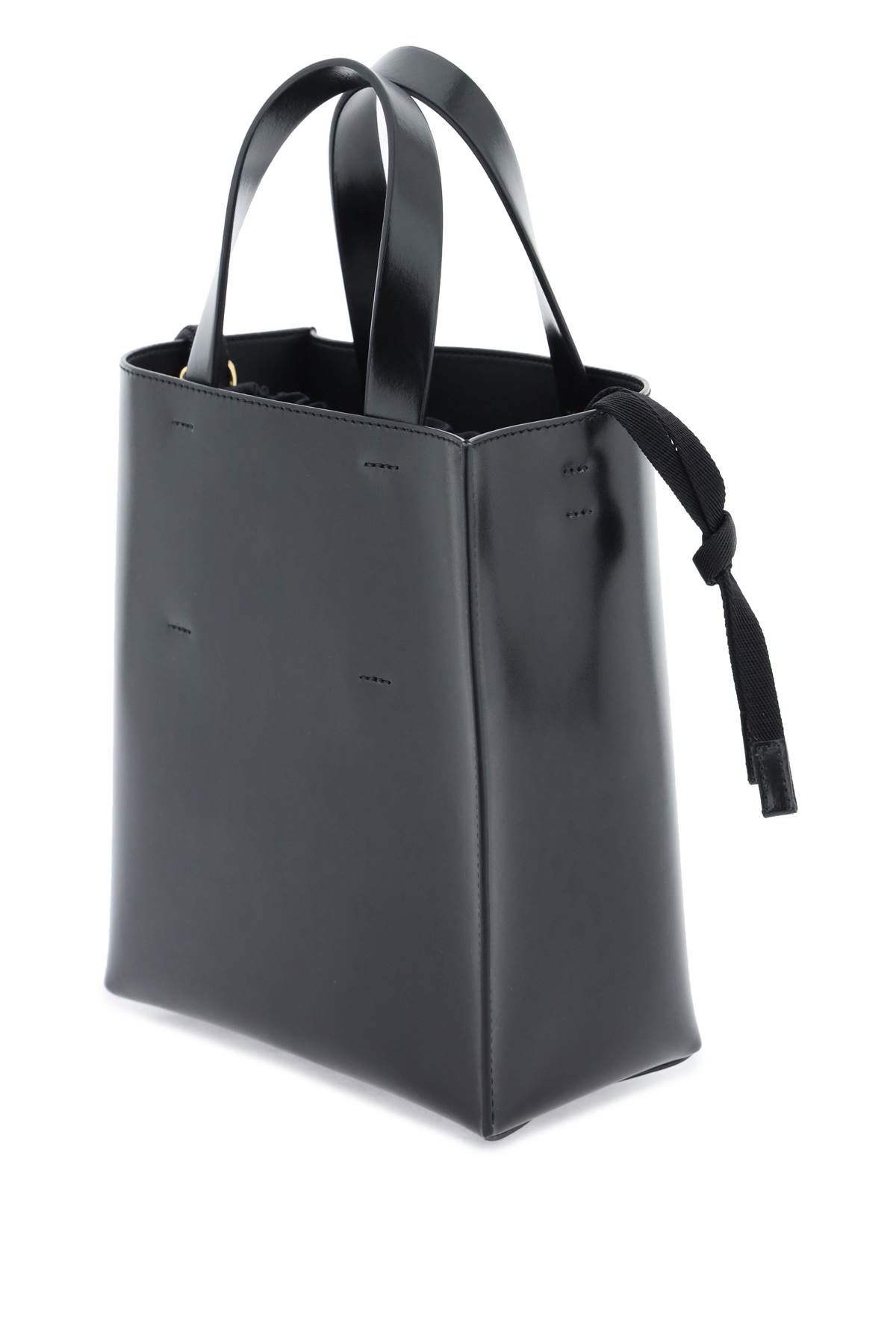 Shop Marni Mini Museo Tote Bag In Black