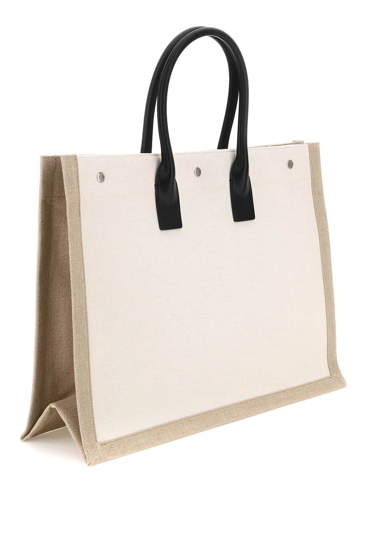 Shop Saint Laurent Rive Gauche Tote Bag In Beige