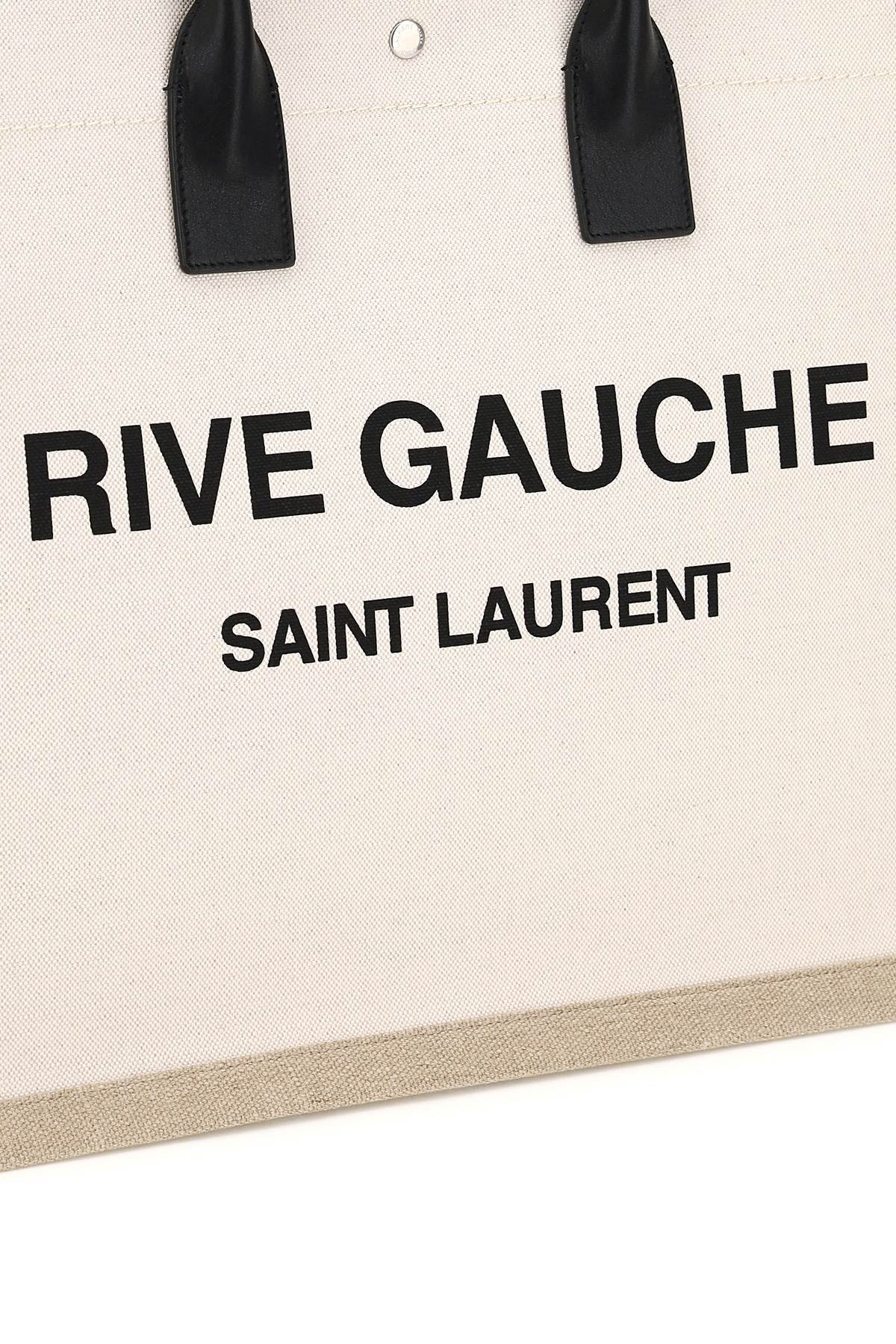 Shop Saint Laurent Rive Gauche Tote Bag In Beige