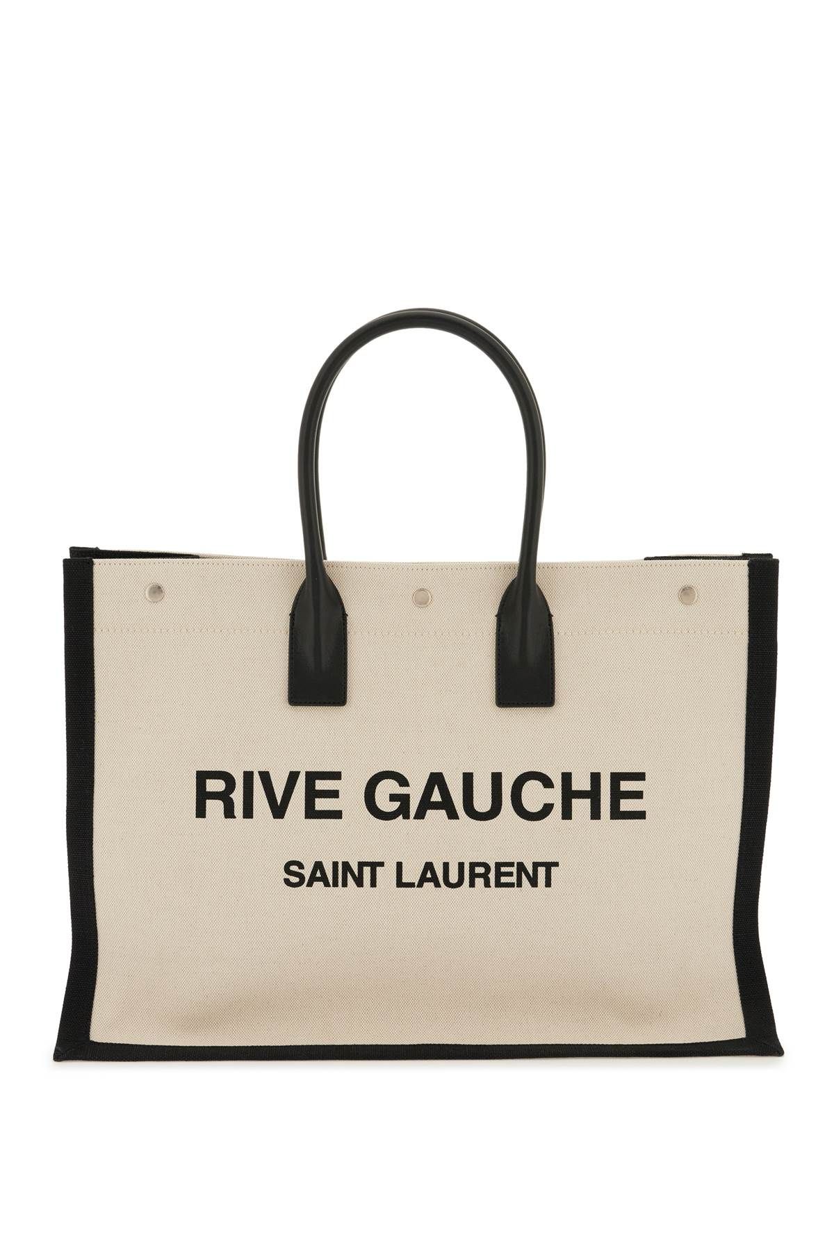 Shop Saint Laurent Rive Gauche Tote Bag In Beige