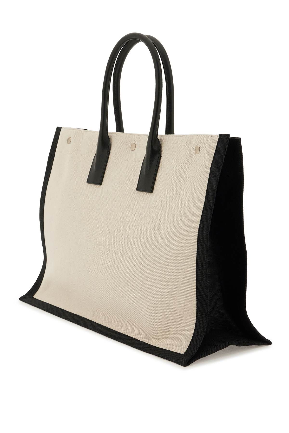 Shop Saint Laurent Rive Gauche Tote Bag In Beige