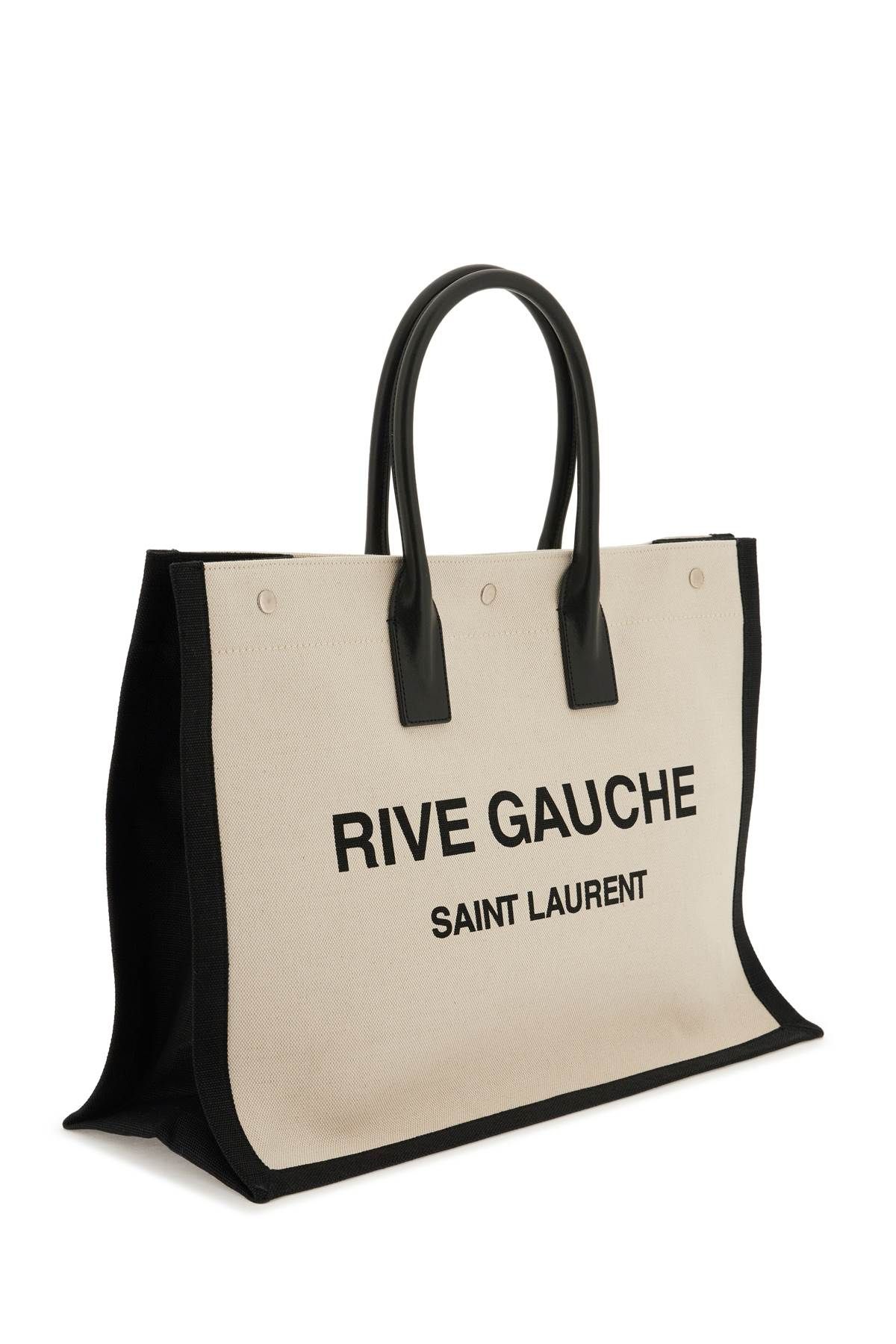 Shop Saint Laurent Rive Gauche Tote Bag In Beige