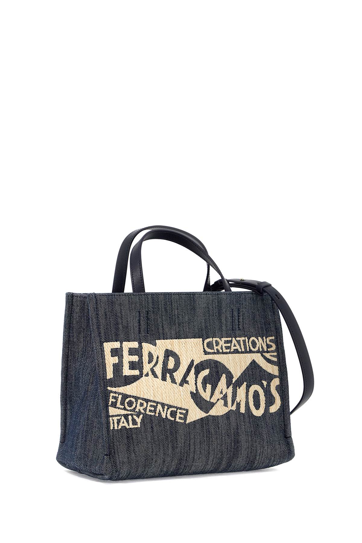 Shop Ferragamo Logo Printed Small Tote Bag In Beige