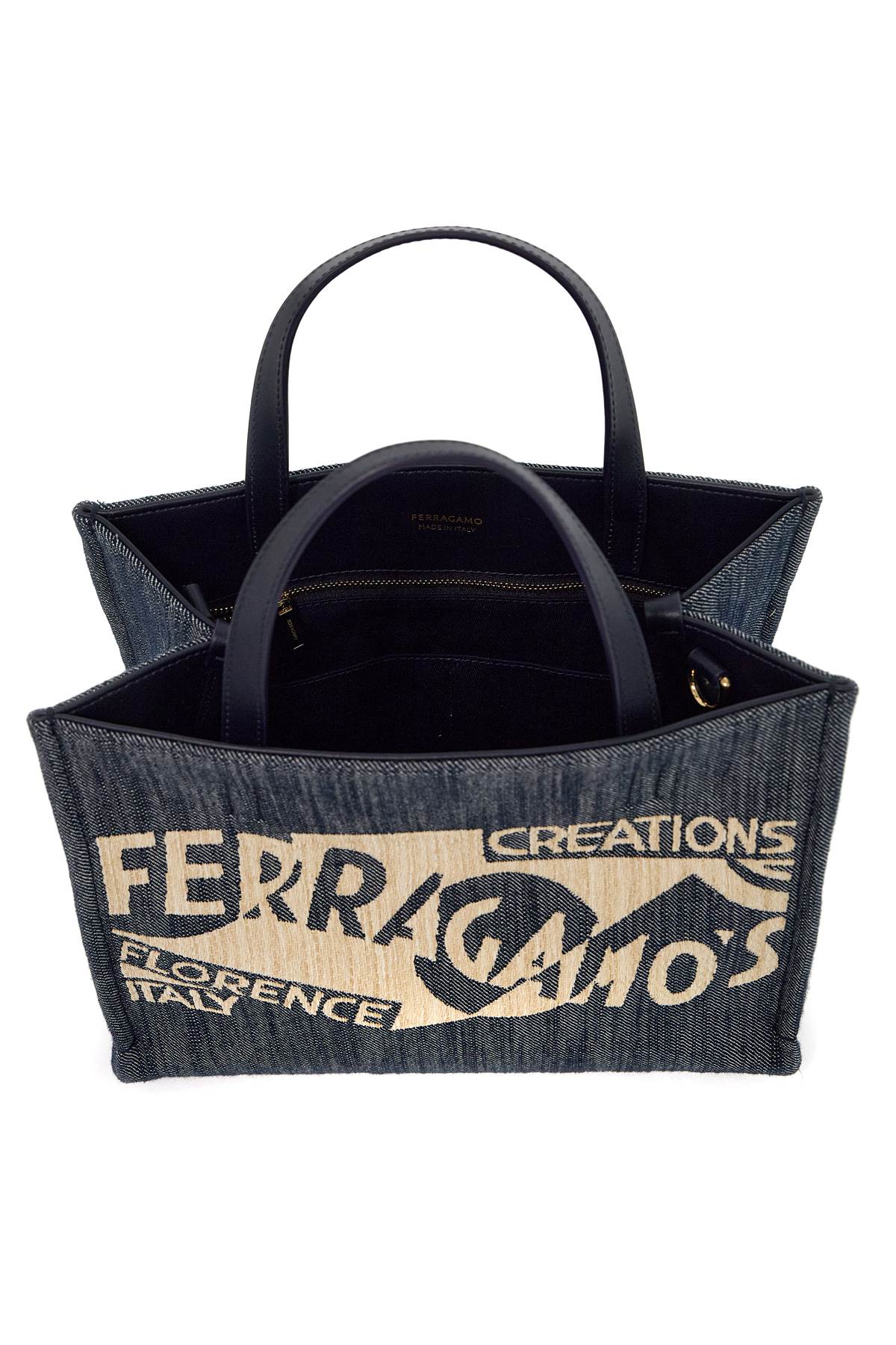 Shop Ferragamo Logo Printed Small Tote Bag In Beige