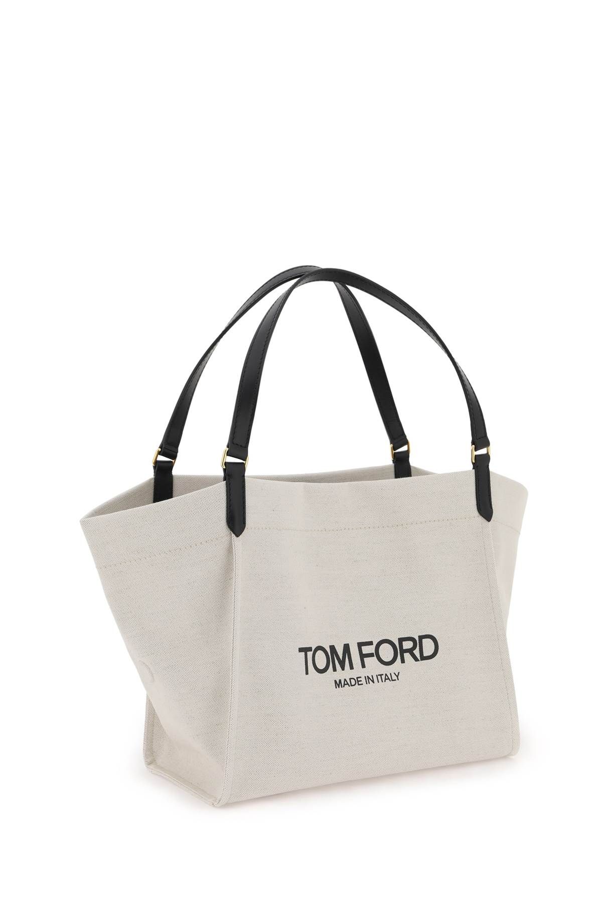 Shop Tom Ford Amalfi Tote Bag In Black,neutro