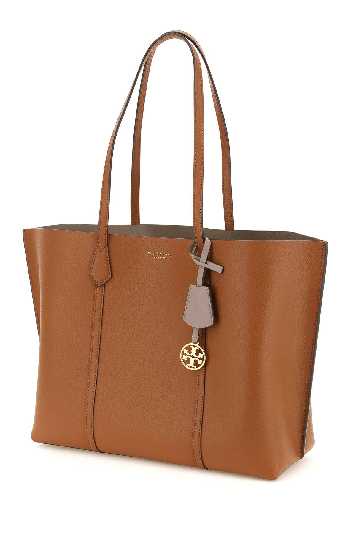 Shop Tory Burch Perry Shopping Bag In Brown