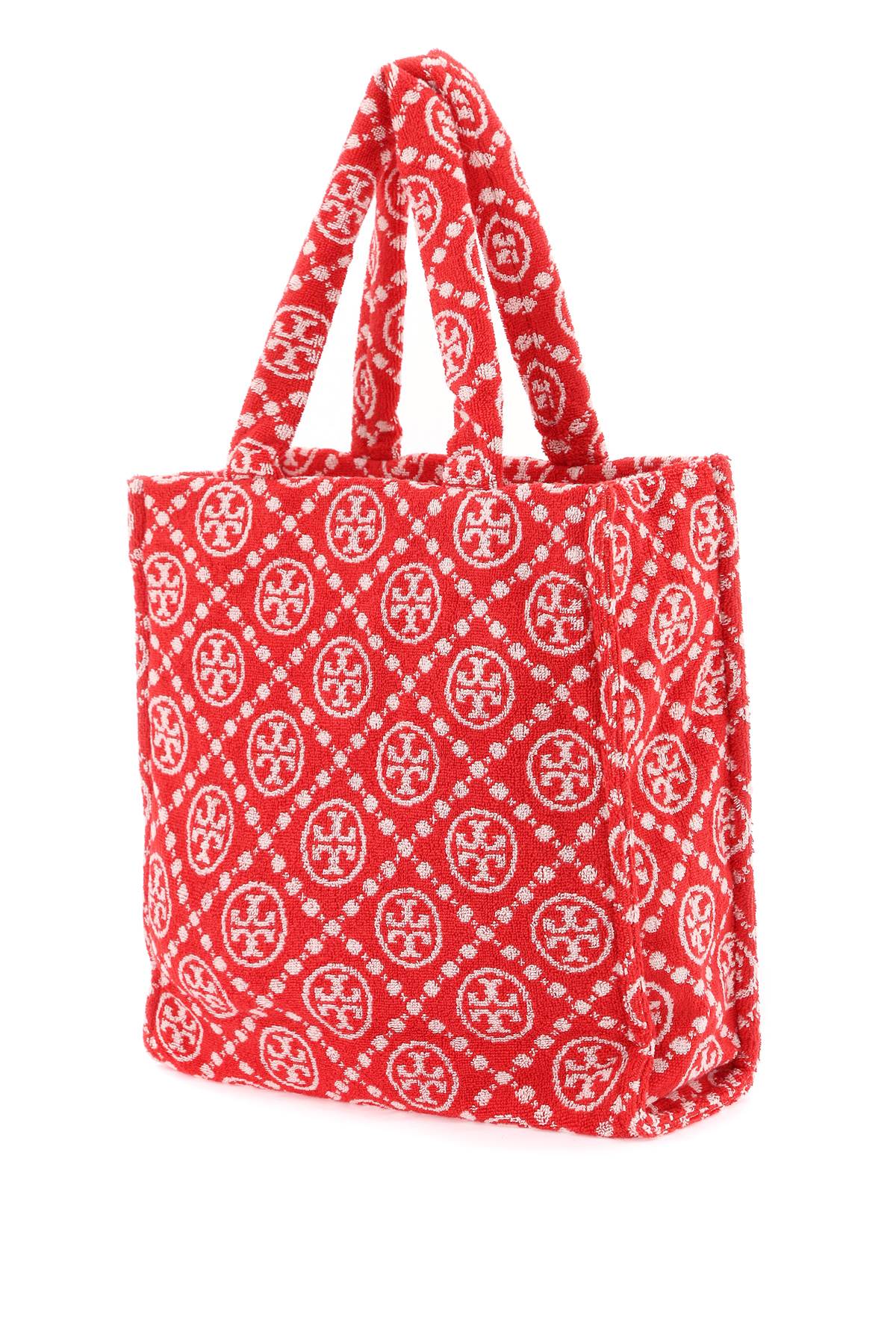 Shop Tory Burch T Monogram Terry Tote Bag In Red