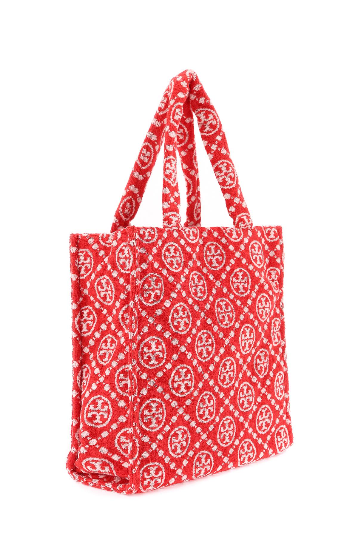 Shop Tory Burch T Monogram Terry Tote Bag In Red