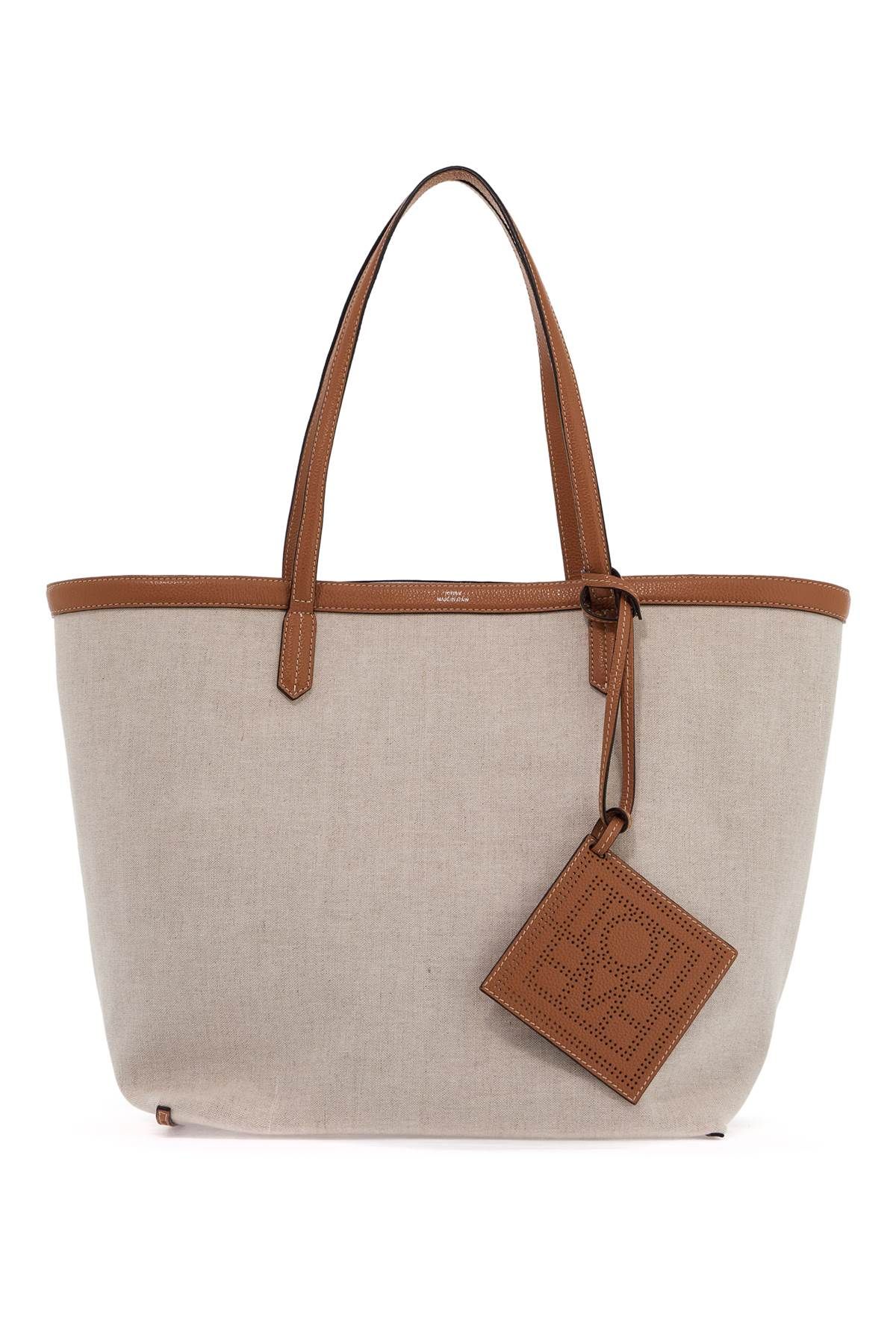 Shop Totême Travel Canvas Tote Bag For Everyday Use In Neutro